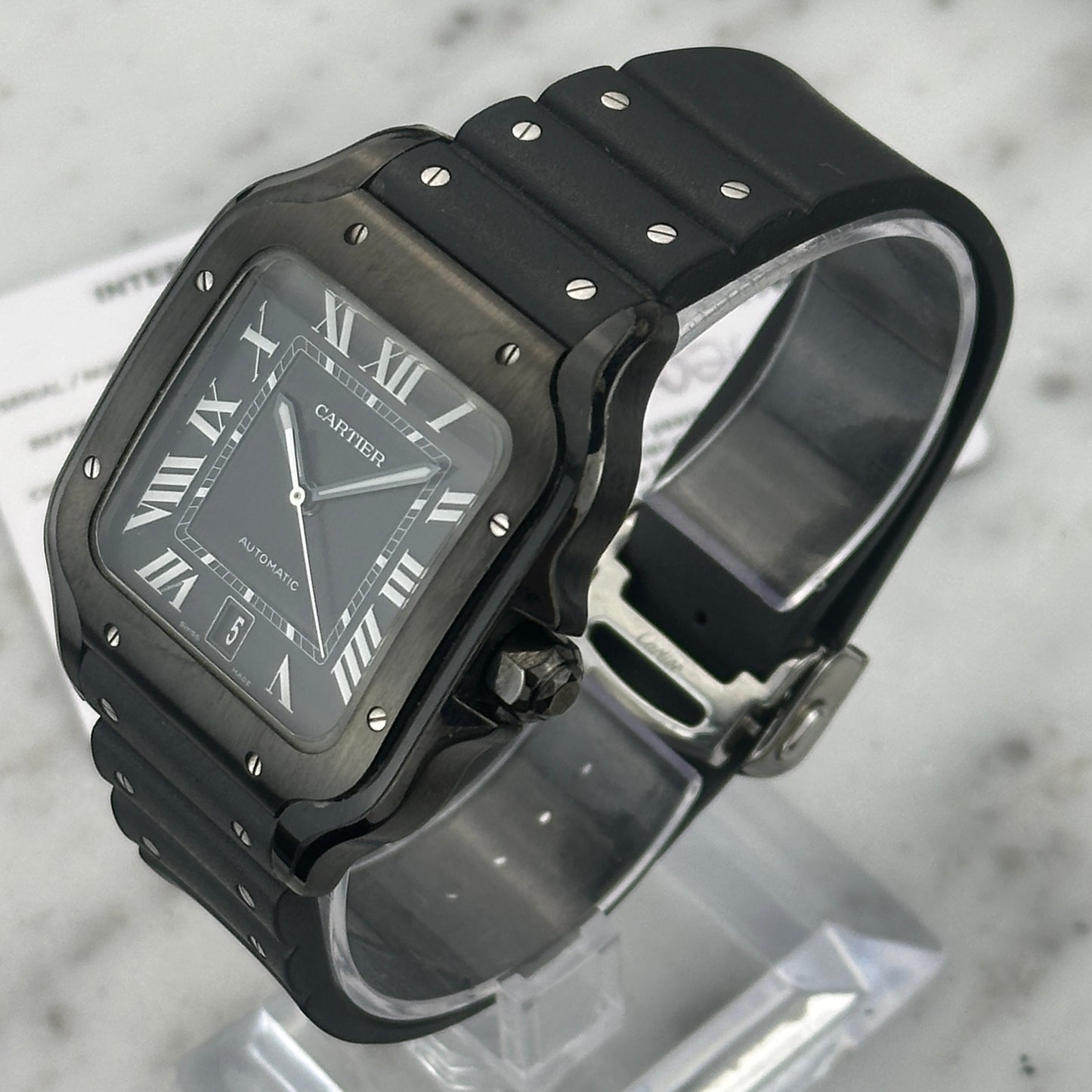 2020 Cartier Santos de Cartier Steel/ADLC Black | WSSA0039 | Full Set