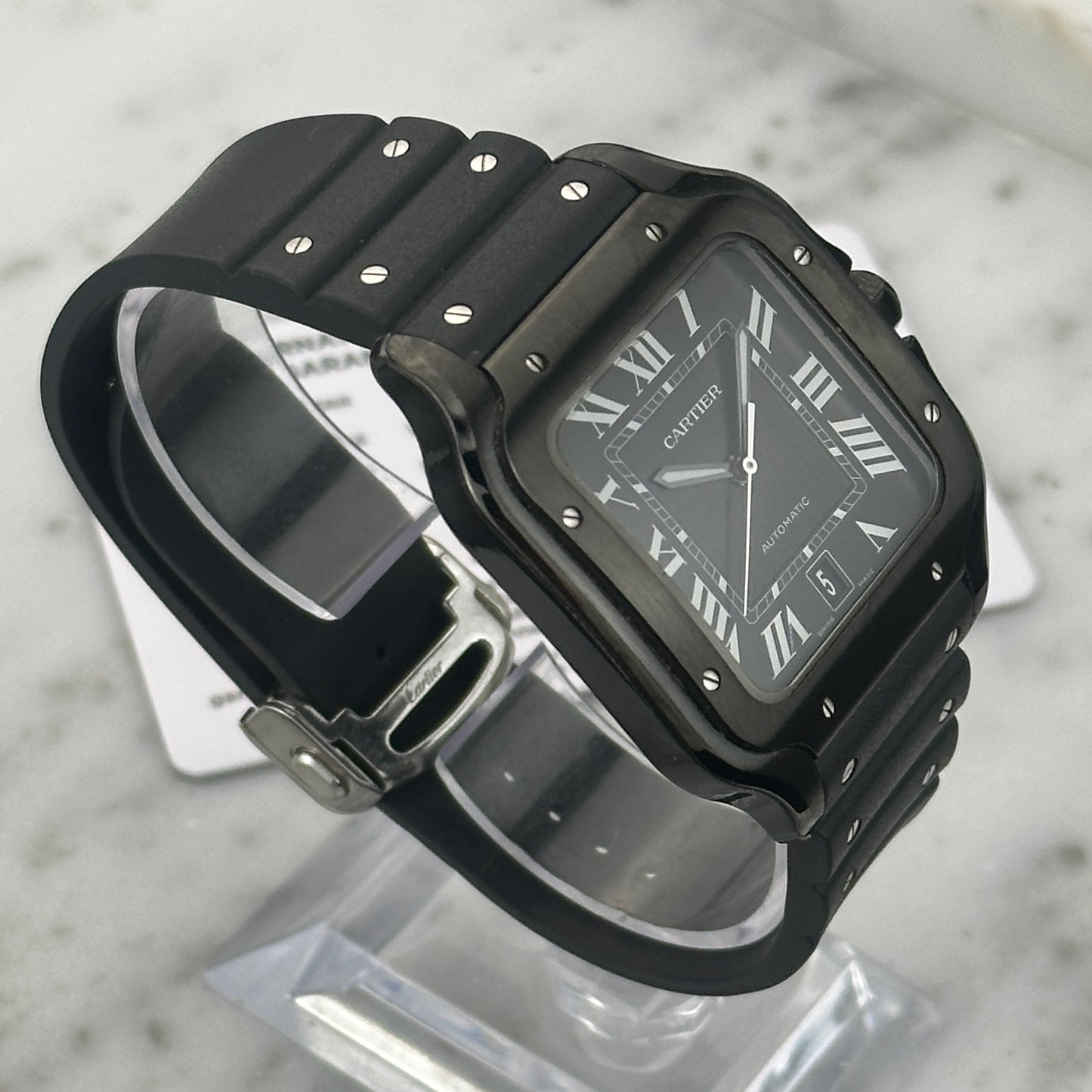 2020 Cartier Santos de Cartier Steel/ADLC Black | WSSA0039 | Full Set