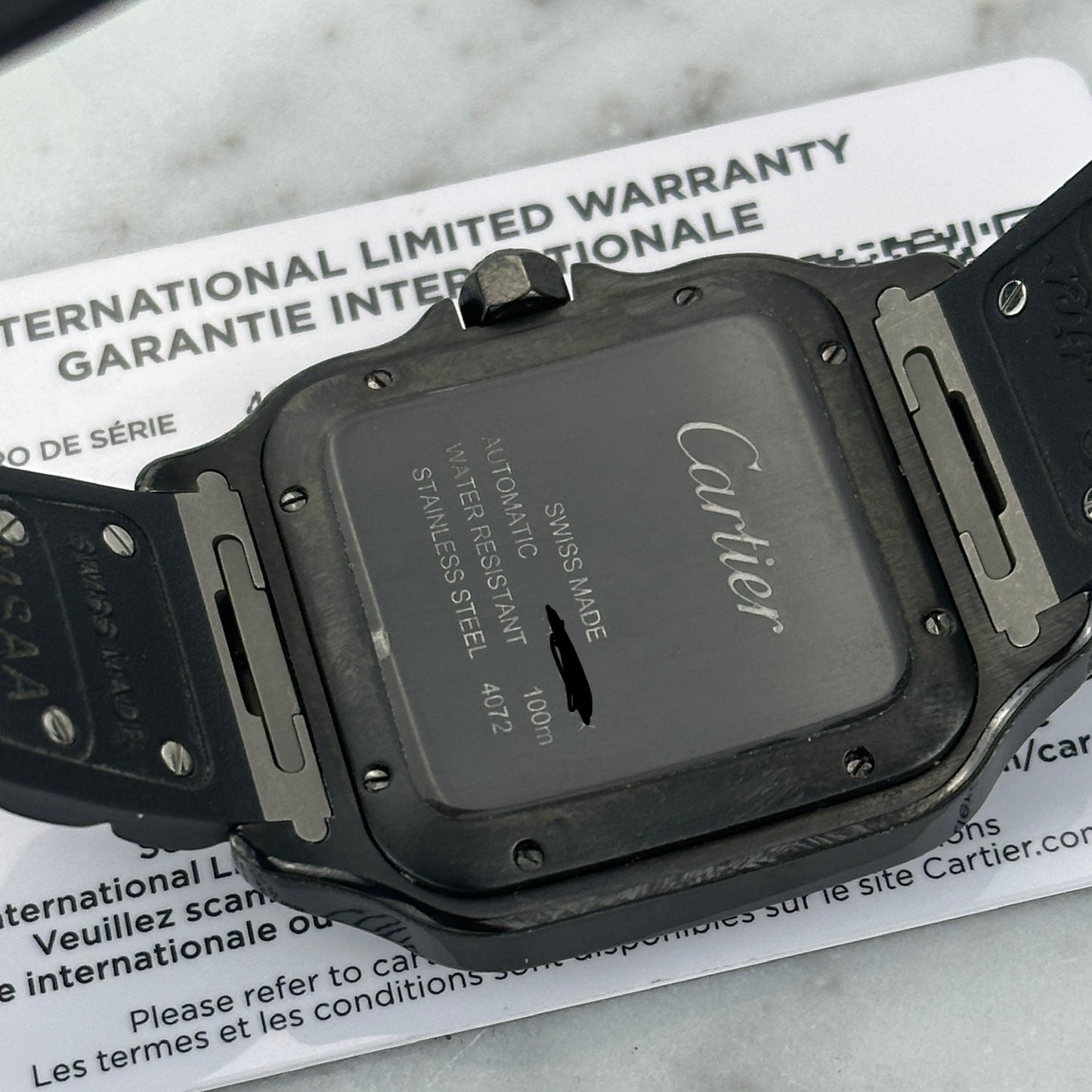 2020 Cartier Santos de Cartier Steel/ADLC Black | WSSA0039 | Full Set