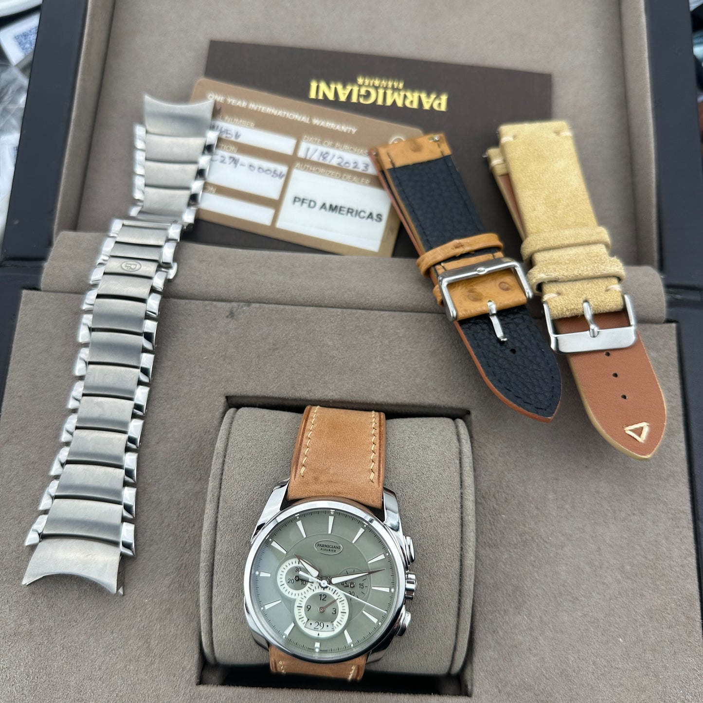 2023 Parmigiani Fleurier 2023 Tonda Metrographe Green | PFC274-0005600-B33002 | Full Set, Boutique Exclusive