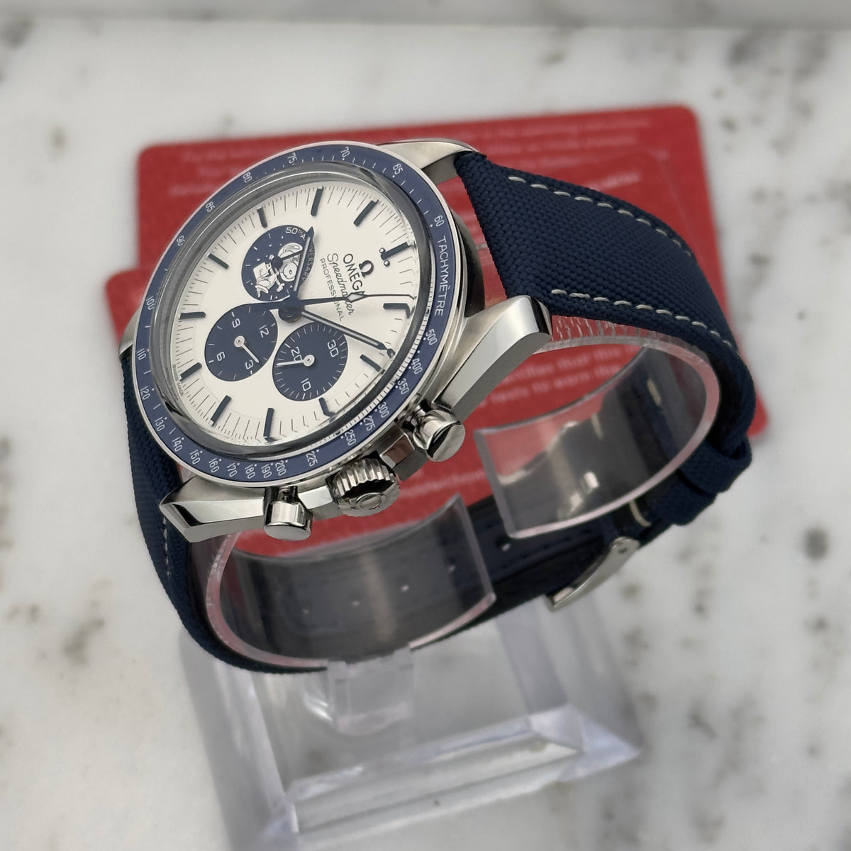 2026 Omega Speedmaster "Silver Snoopy Award" 50th Anniversary | 310.32.42.50.02.001 | Box & Papers