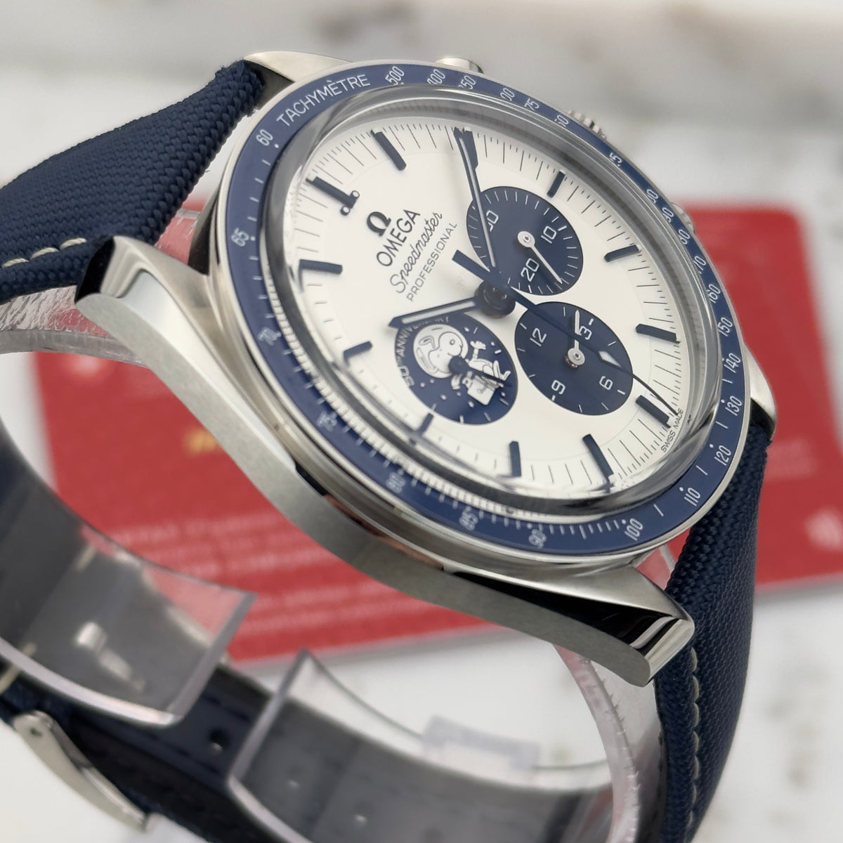 2026 Omega Speedmaster "Silver Snoopy Award" 50th Anniversary | 310.32.42.50.02.001 | Box & Papers