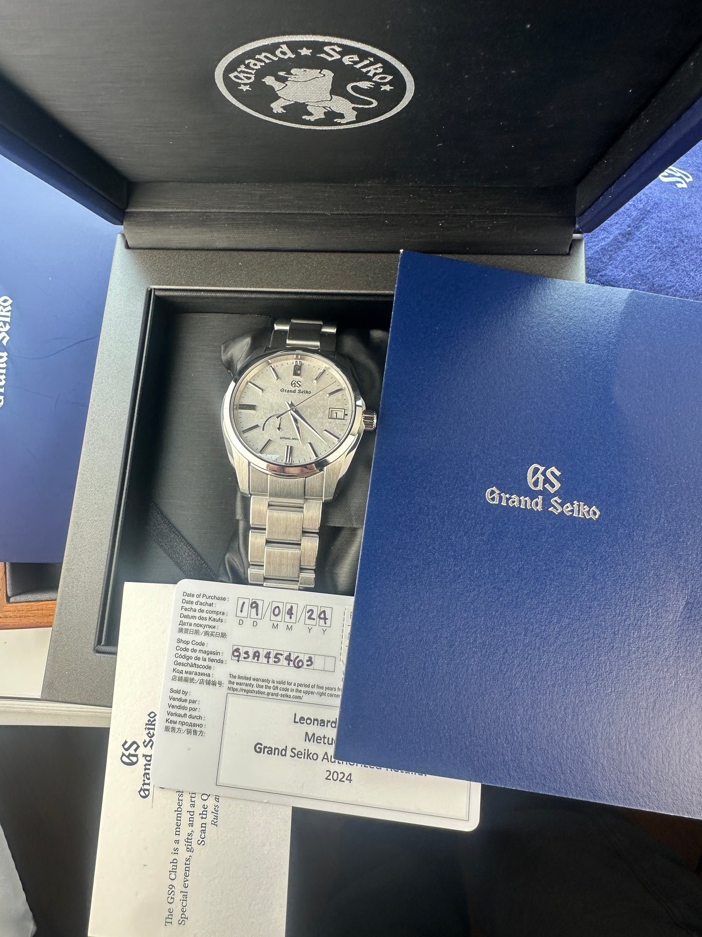 2024 Grand Seiko SBGA465 Spring Drive Full Set