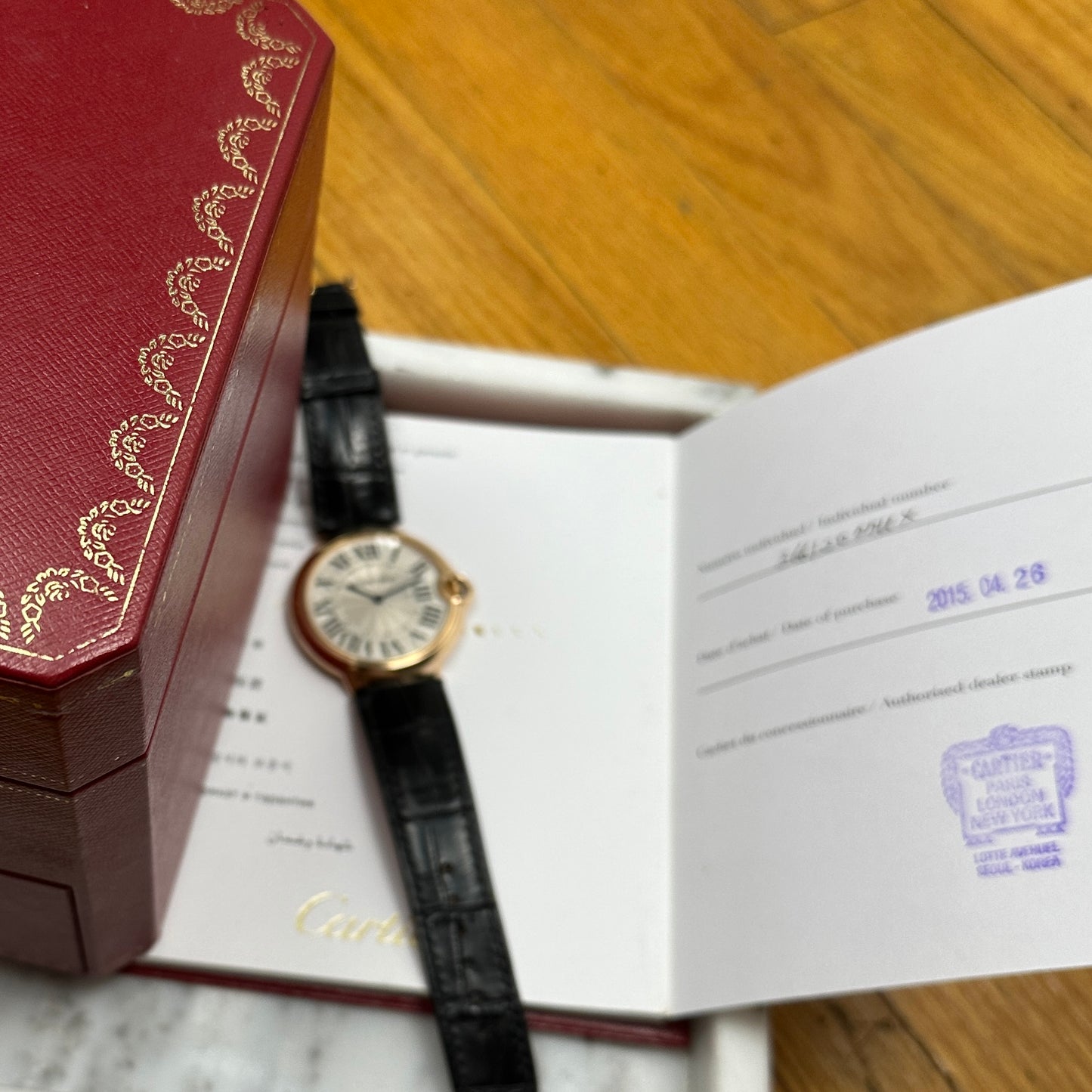 2015 Cartier Ballon Bleu Extra Flat Rose Gold 40mm | W6920083 | Full Set