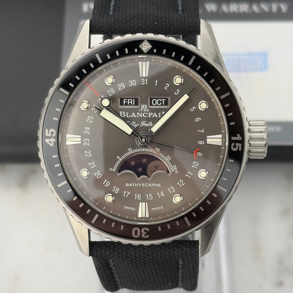 2023 Blancpain Fifty Fathoms Bathyscaphe Quantième Complet Phases de Lune | 5054-1110-B52A | Box & Papers