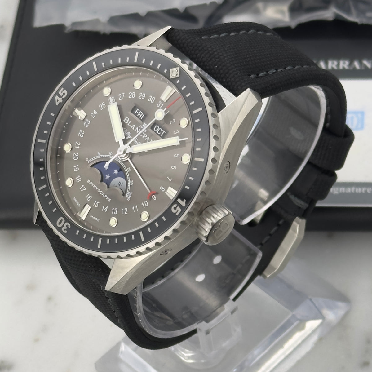 2023 Blancpain Fifty Fathoms Bathyscaphe Quantième Complet Phases de Lune | 5054-1110-B52A | Box & Papers