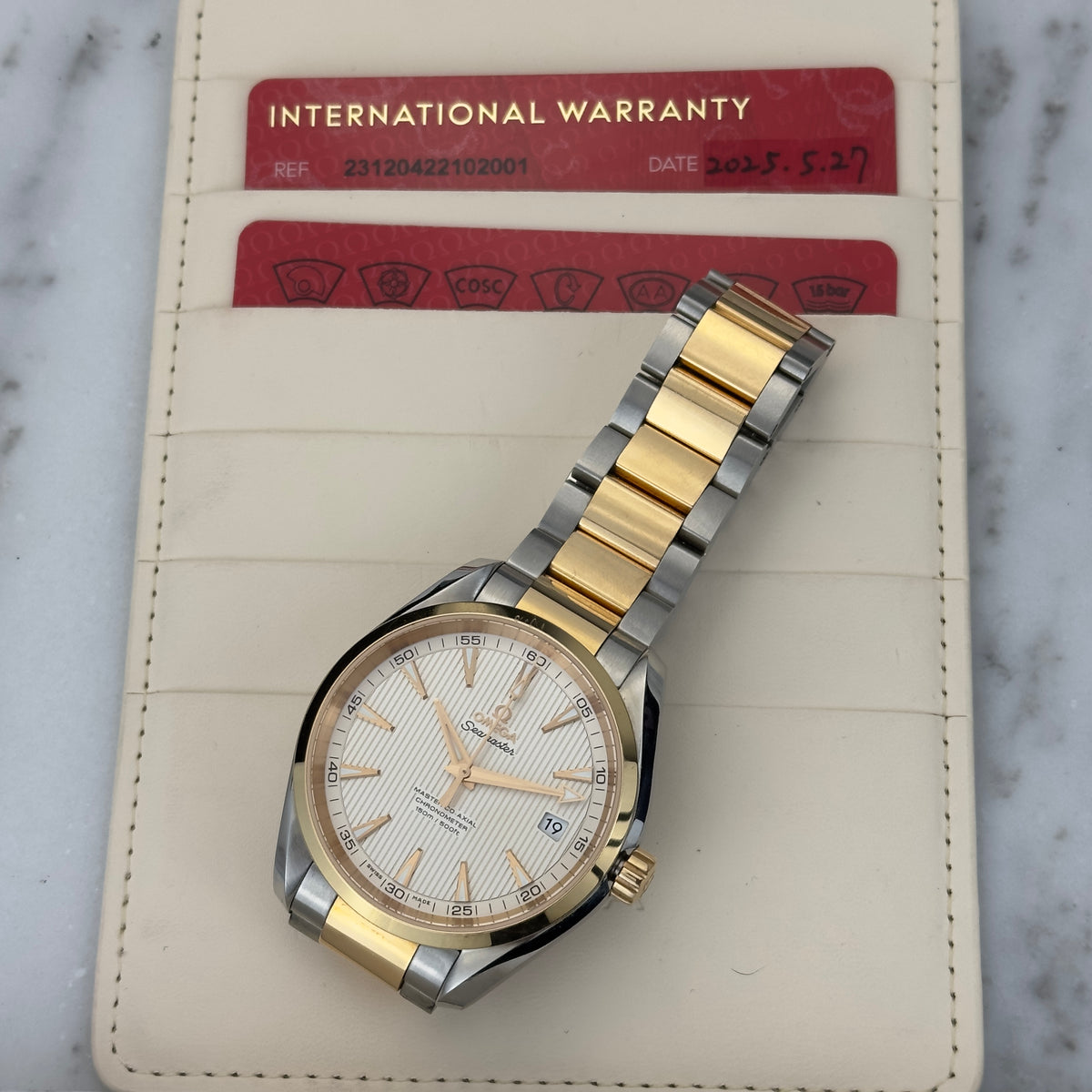 Omega Seamaster Aqua Terra 150M Master Co-Axial Steel/Gold | 231.20.39.21.02.002 | Papers