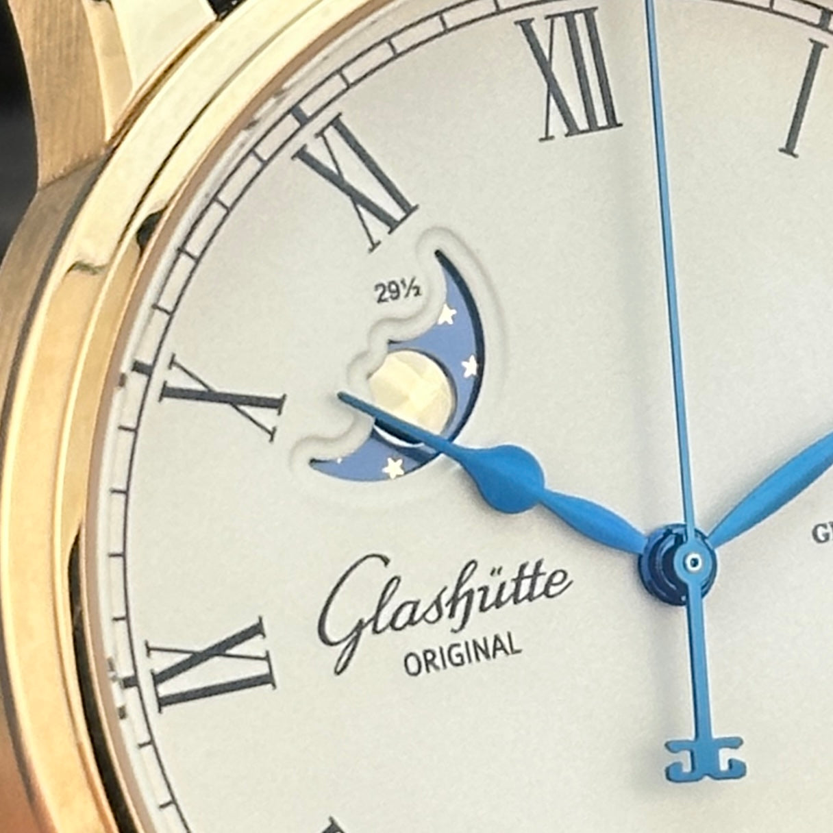 2015 Rose Gold Glashütte Original Senator Excellence Panorama Date Moonphase, 100-04-32-15-04, Full Kit