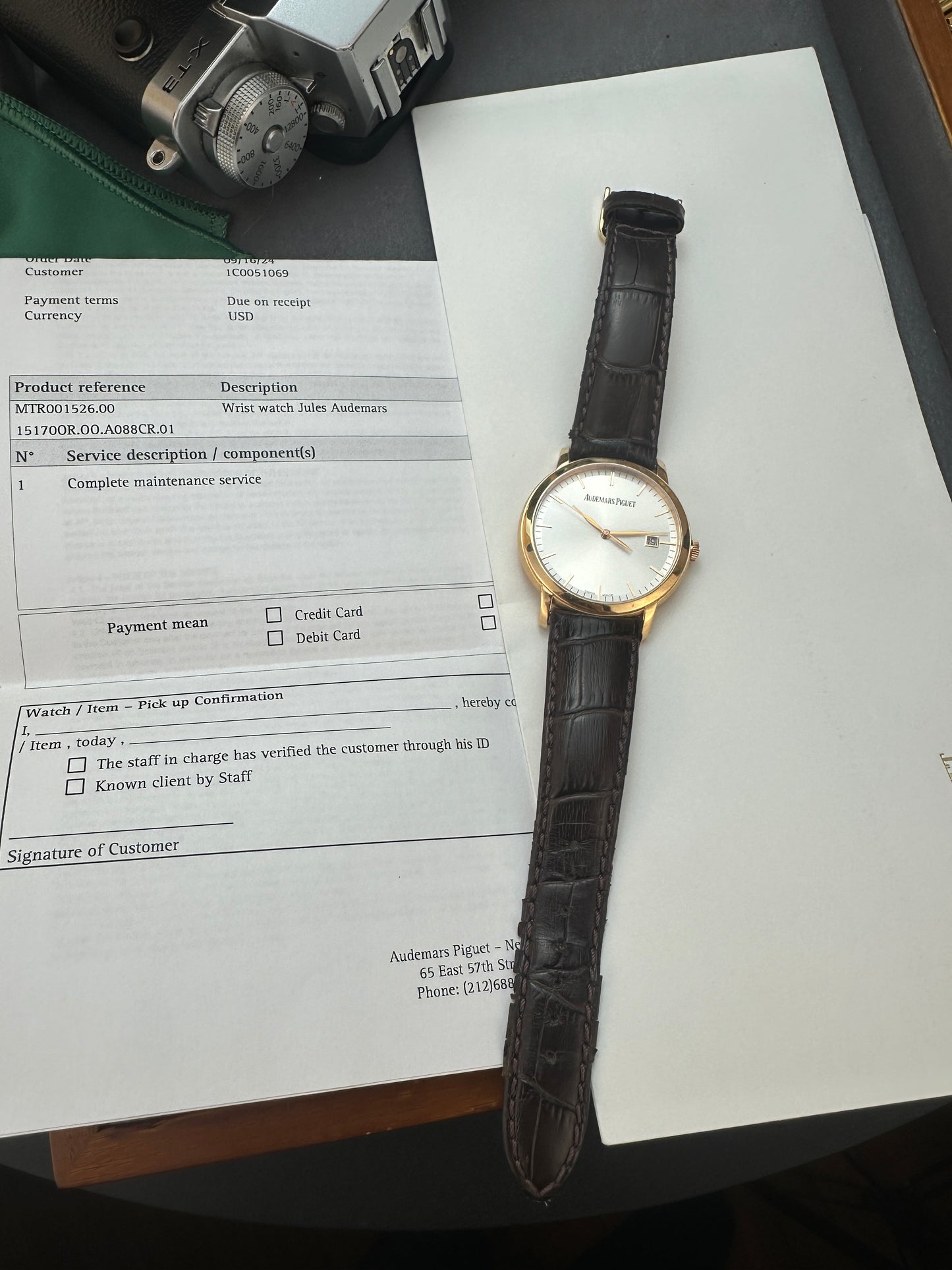 Audemars Piguet Jules Audemars 15170OR.OO.A088CR.01 with service papers