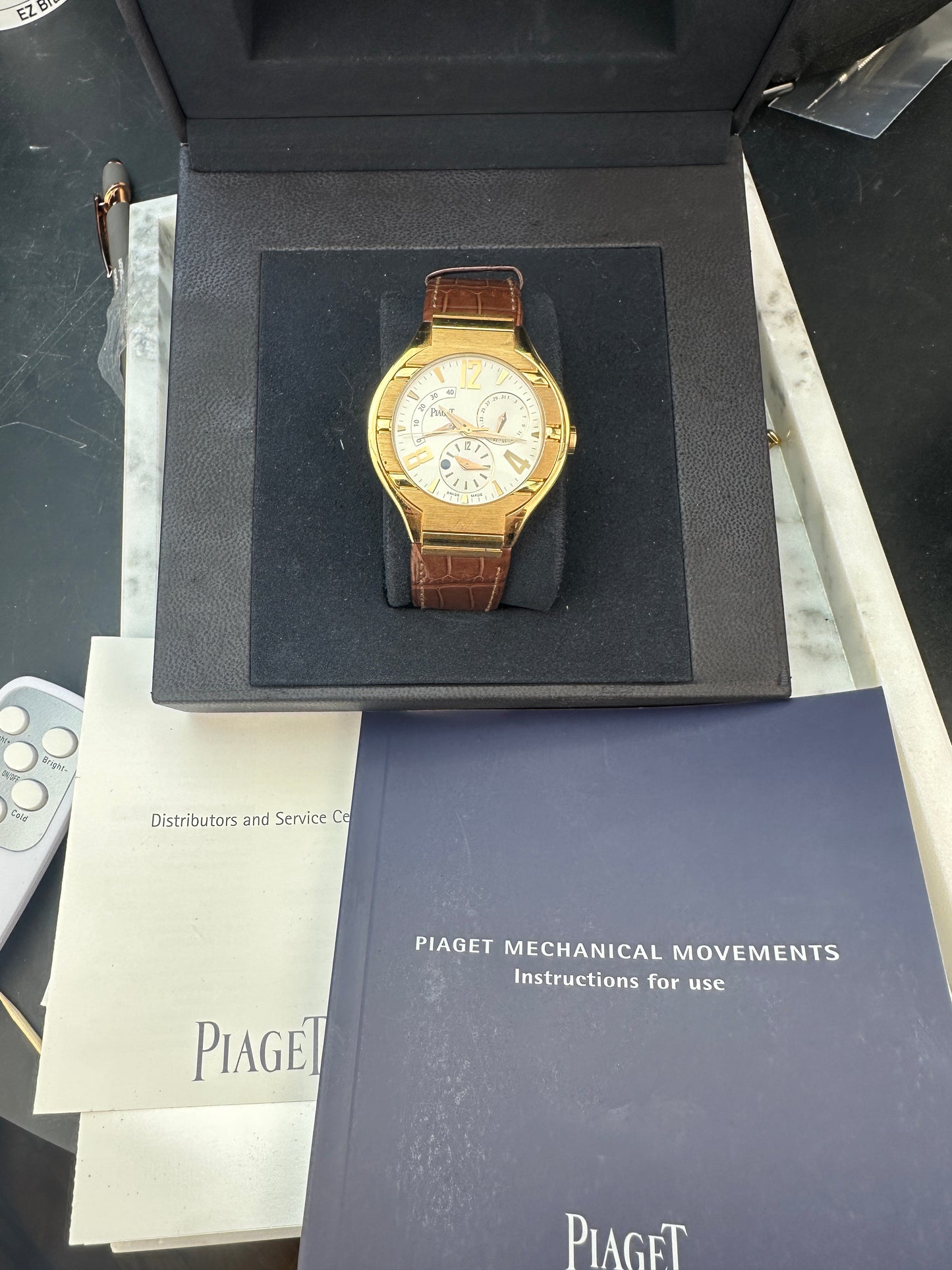 Circa 2005 Piaget Polo GMT G0A30028 Rose Gold 40mm with box and booklets (no papers)