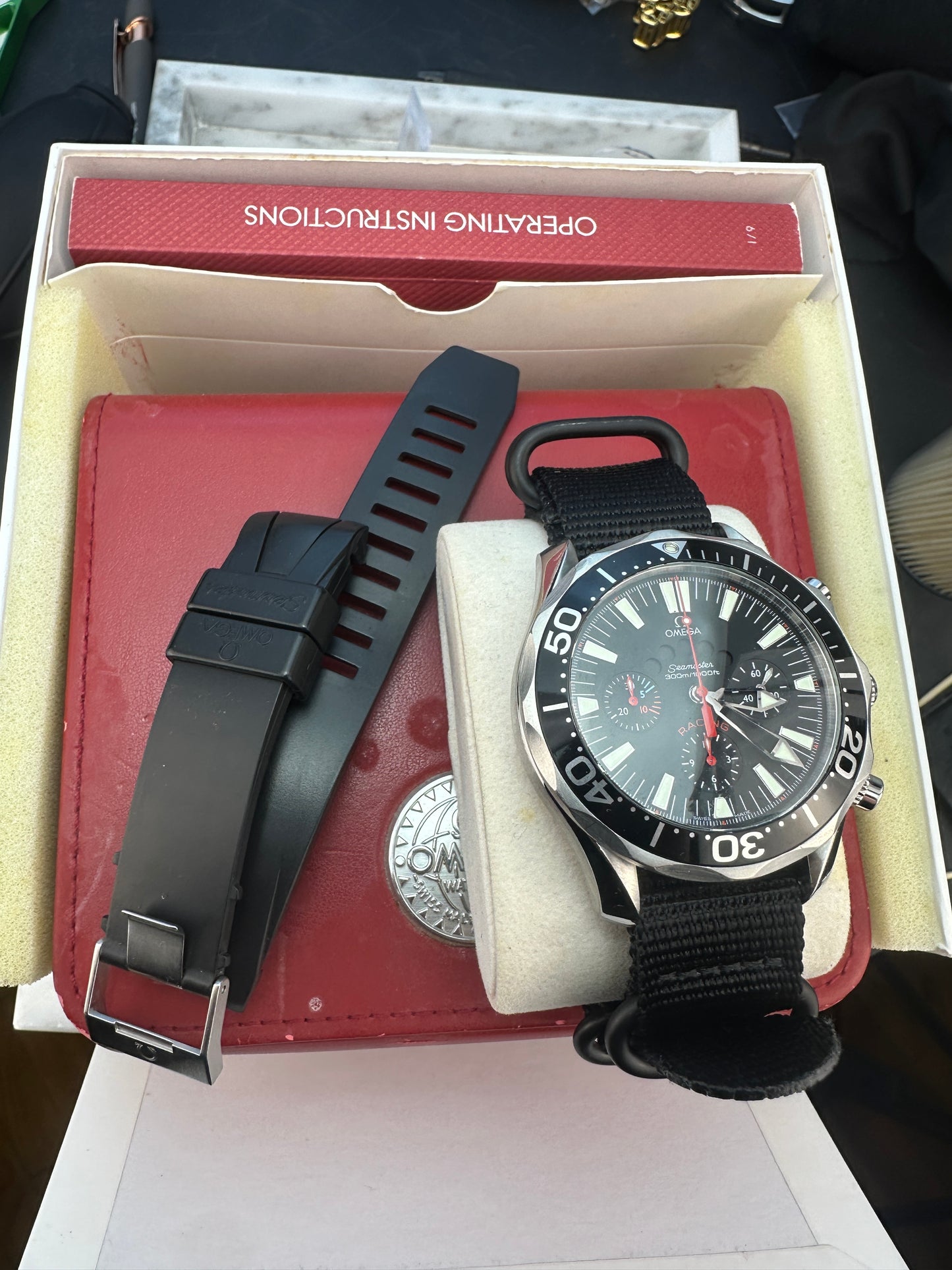 C. 2009 Omega Seamaster 44 Chrono, ref 2569.52.00, box and books (no warranty card)