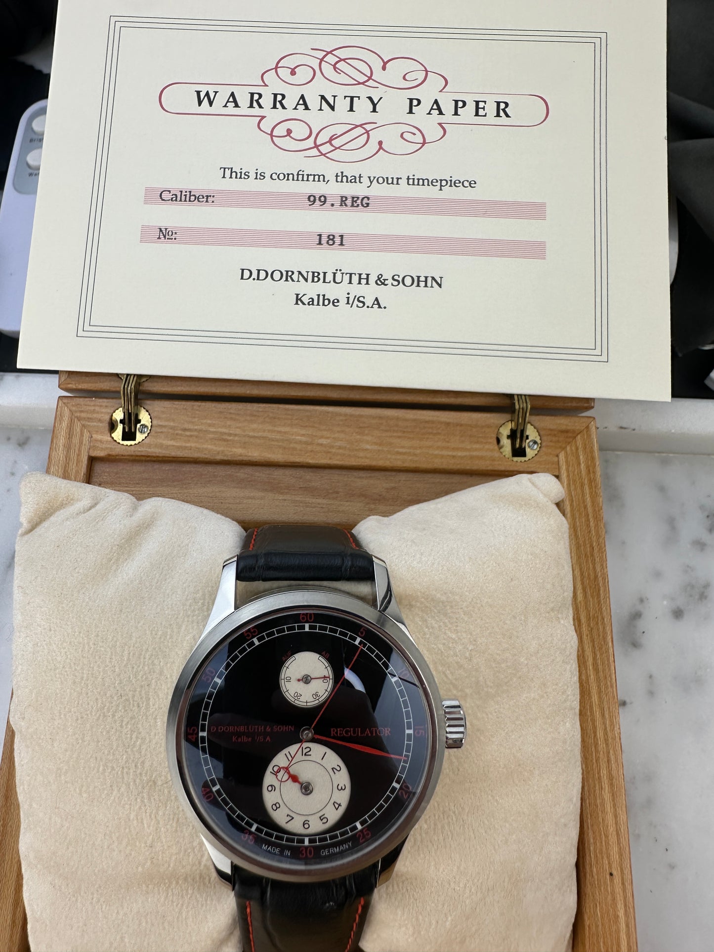 2025 D. Dornblüth & Sohn Regulator | 99.Reg | Full Set