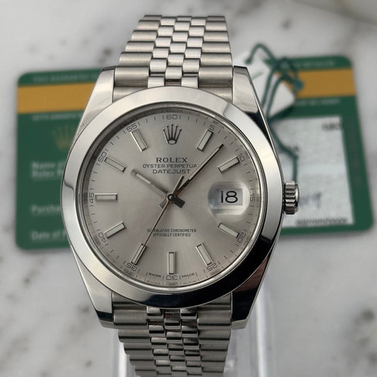 Rolex Datejust 41mm Silver Dial | 126300 | Papers