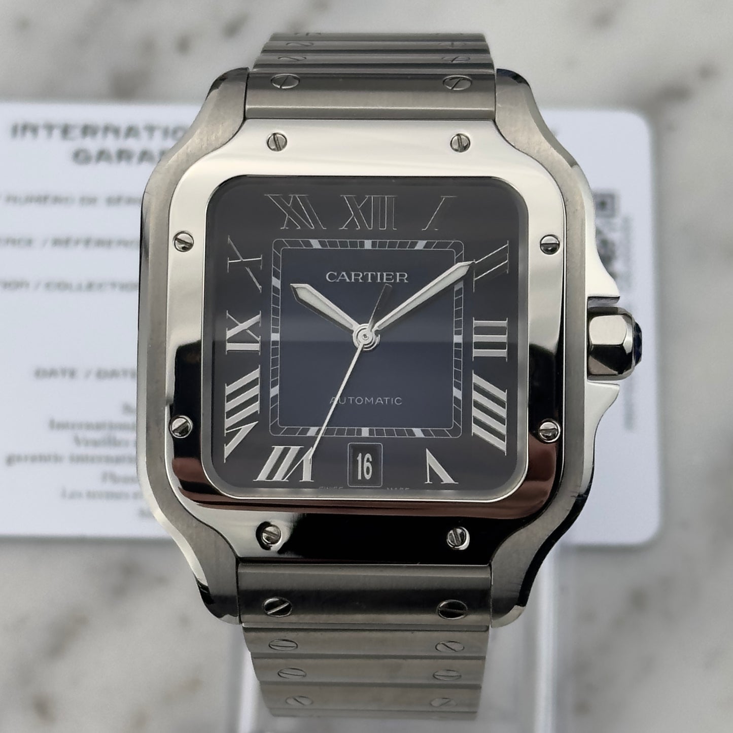 Cartier Santos de Cartier Large Blue Dial | WSSA0030 | Papers