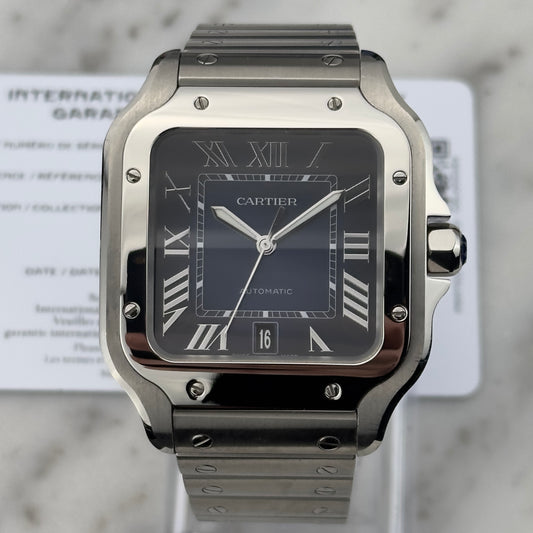 Cartier Santos de Cartier Large Blue Dial | WSSA0030 | Papers