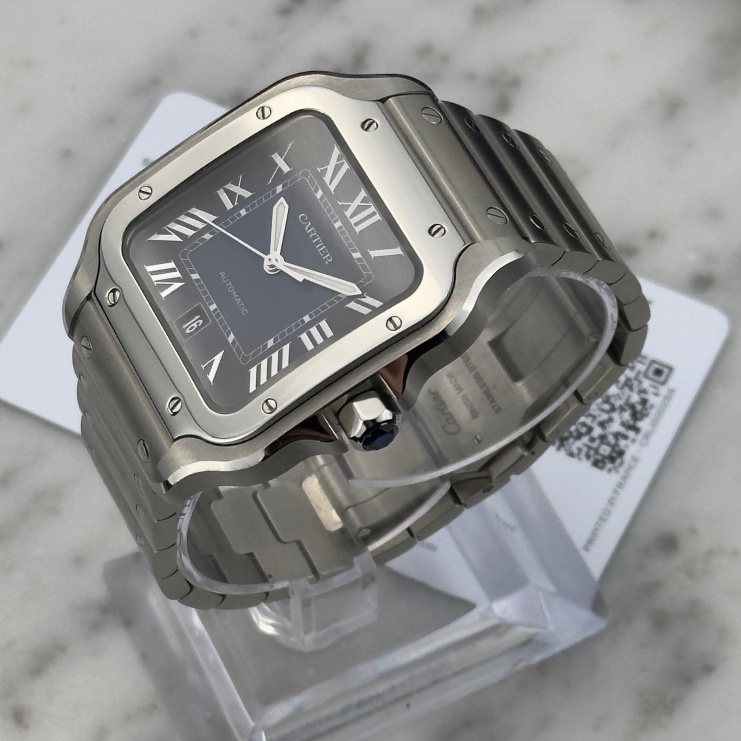 Cartier Santos de Cartier Large Blue Dial | WSSA0030 | Papers