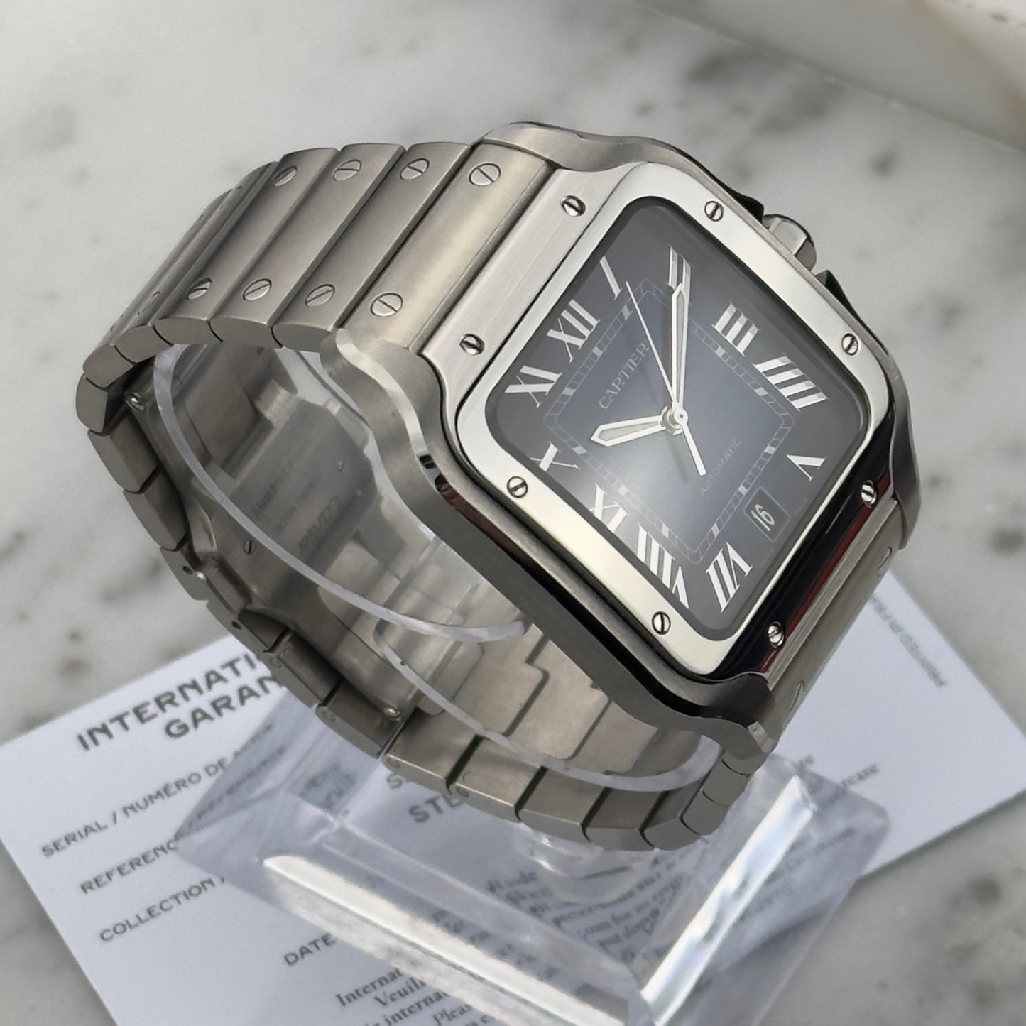 Cartier Santos de Cartier Large Blue Dial | WSSA0030 | Papers