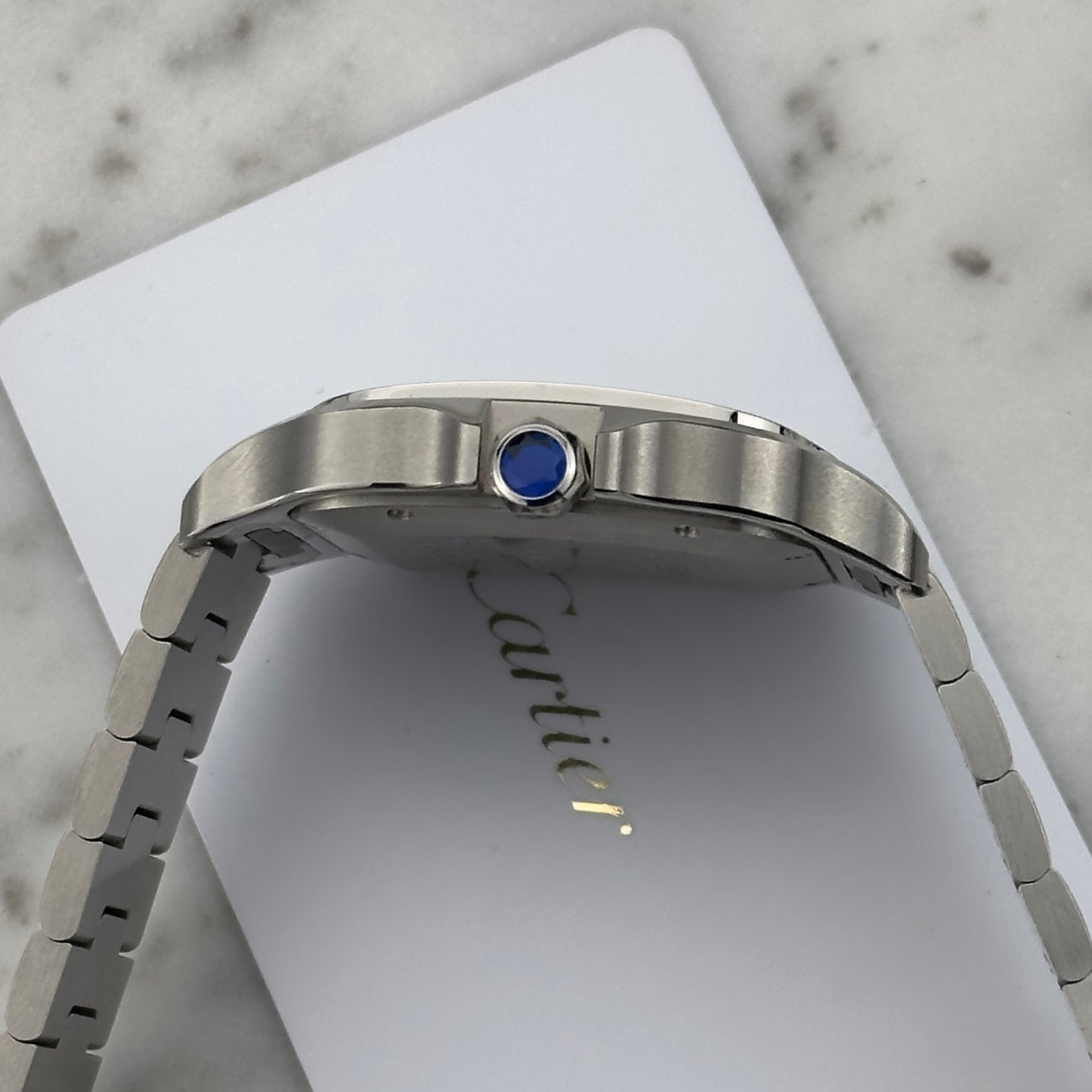 Cartier Santos de Cartier Large Blue Dial | WSSA0030 | Papers