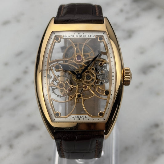 Franck Muller Cintrée Curvex 7 Day Skeleton Rose Gold | 8880 B S6 SQT