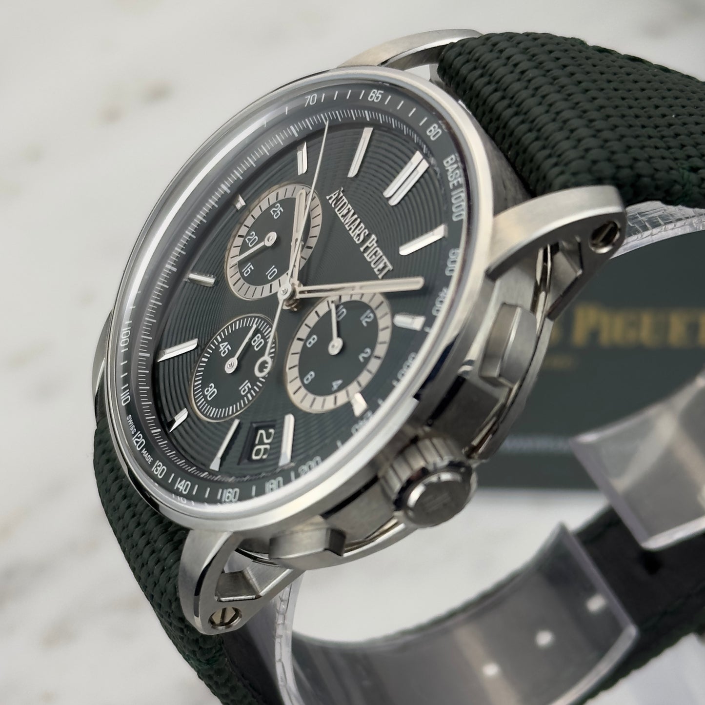 Audemars Piguet Code 11.59 Green Chronograph | 26393ST.OO.A056KB.01 | Card