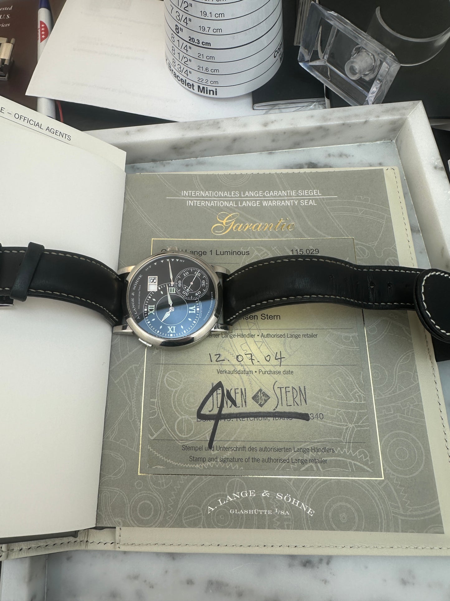 2004 A. Lange & Sohne Grand Lange 1 "Luminous" 115.029, Full Set