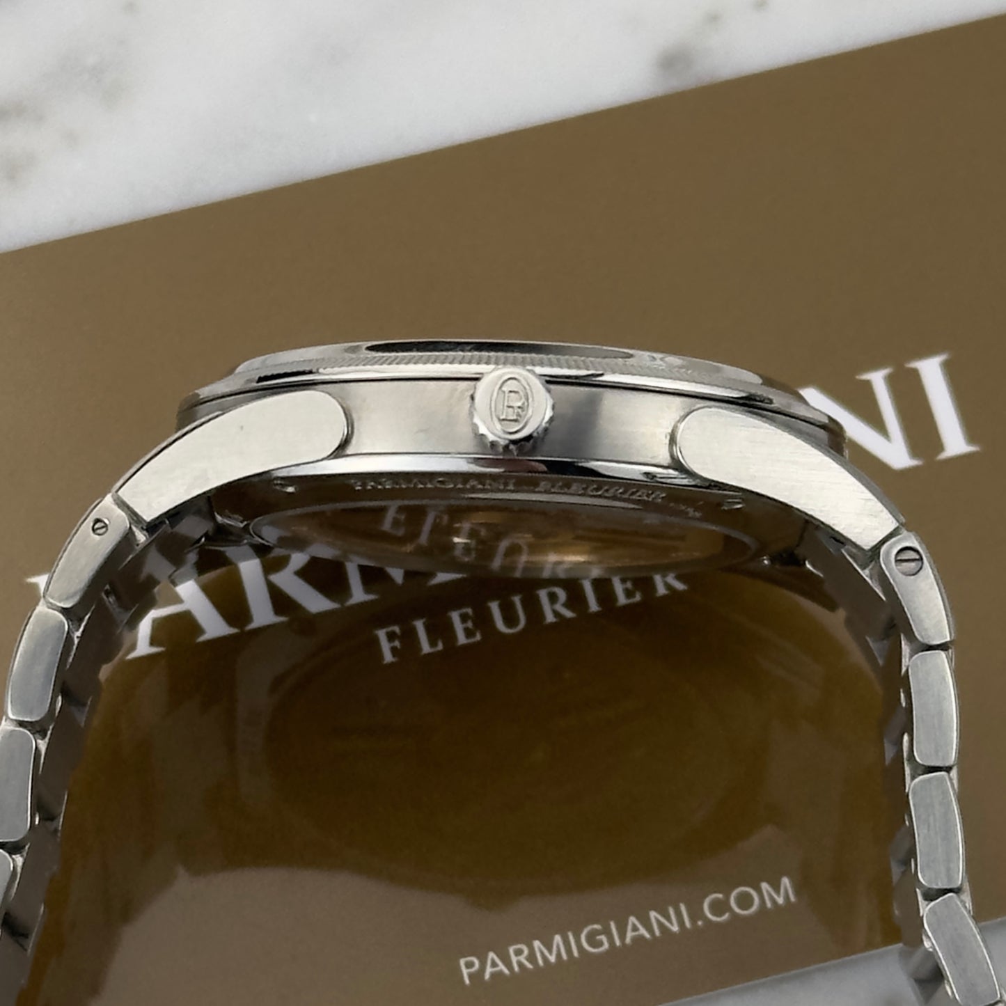 2022 Parmigiani Fleurier Tonda PF Automatic 36 Silver Sand | PFC-804-1020001-100182-EN | Full Set