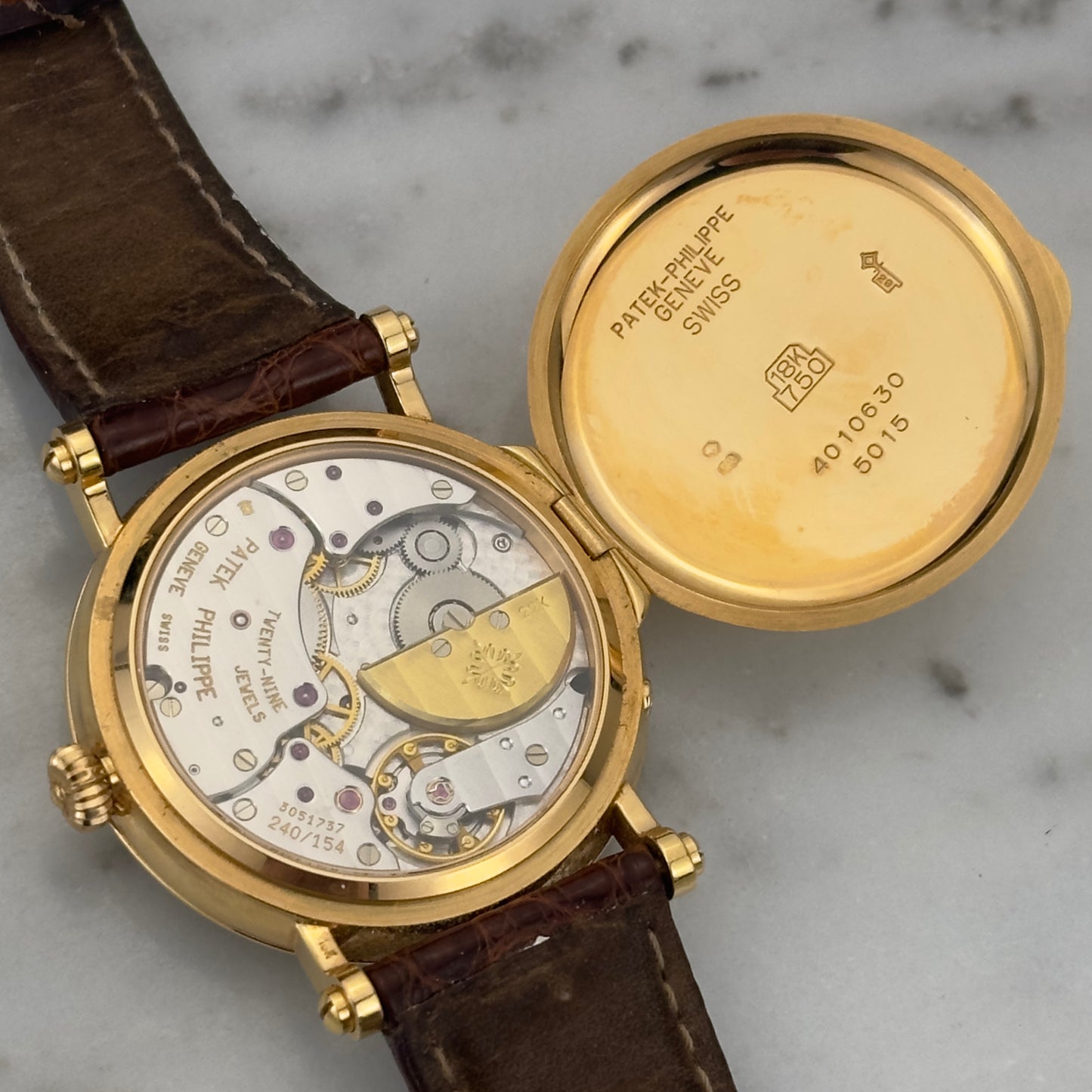 Mid/Late 90's Patek Philippe Moonphase Officer's Watch | 5015J