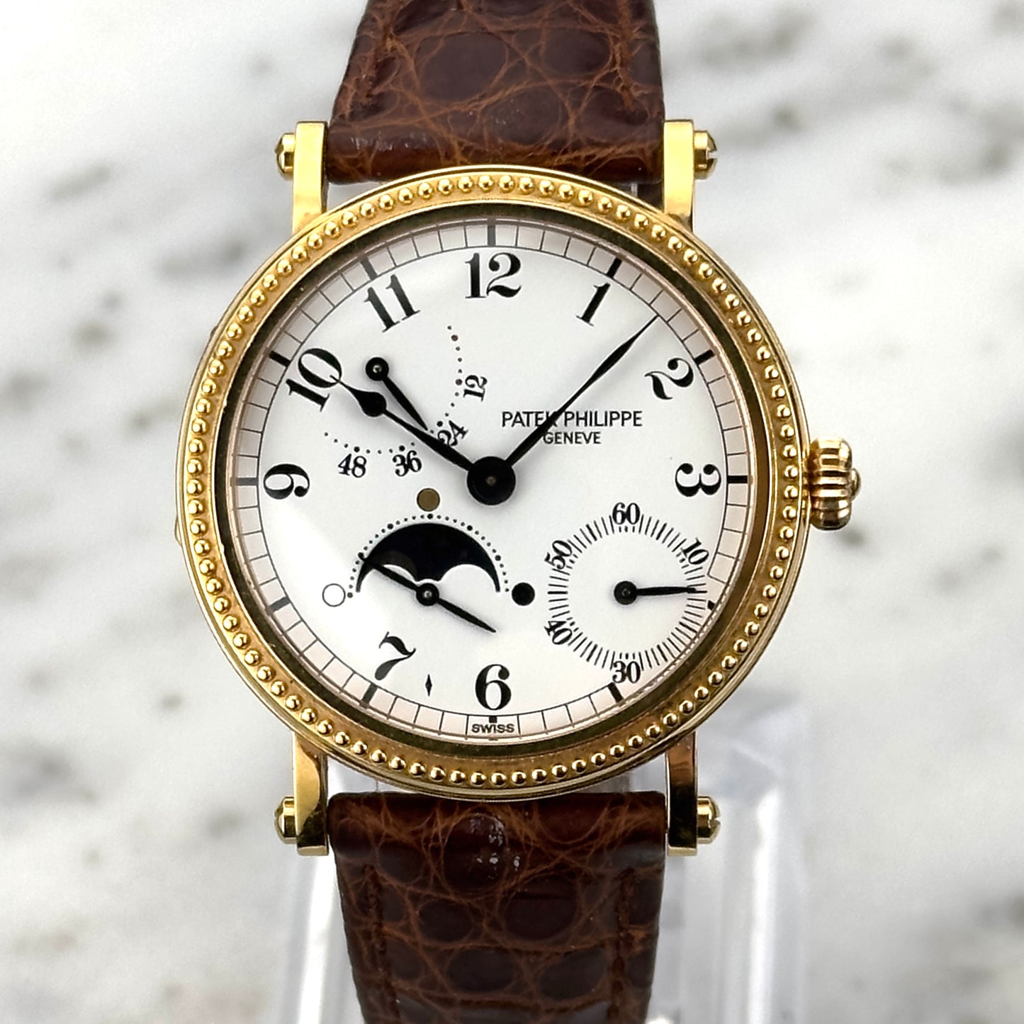 Mid/Late 90's Patek Philippe Moonphase Officer's Watch | 5015J