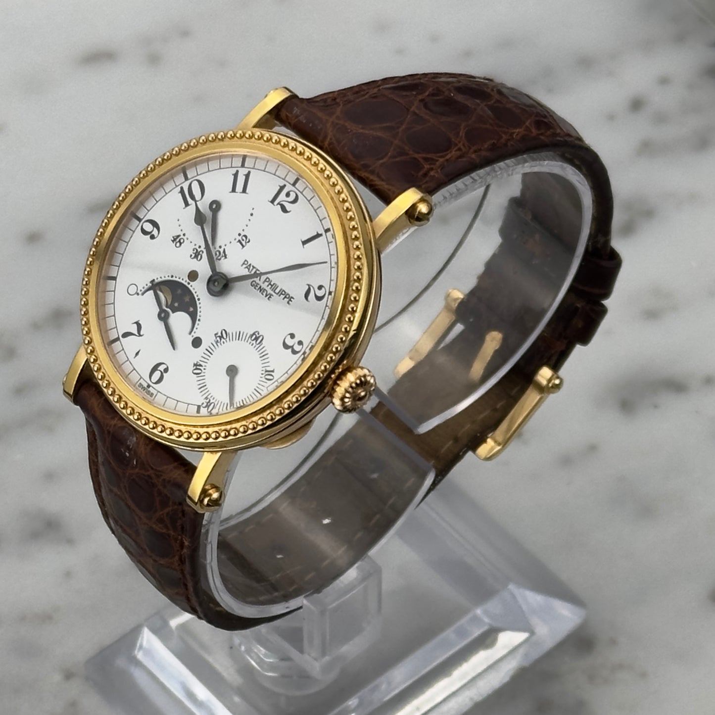 Mid/Late 90's Patek Philippe Moonphase Officer's Watch | 5015J