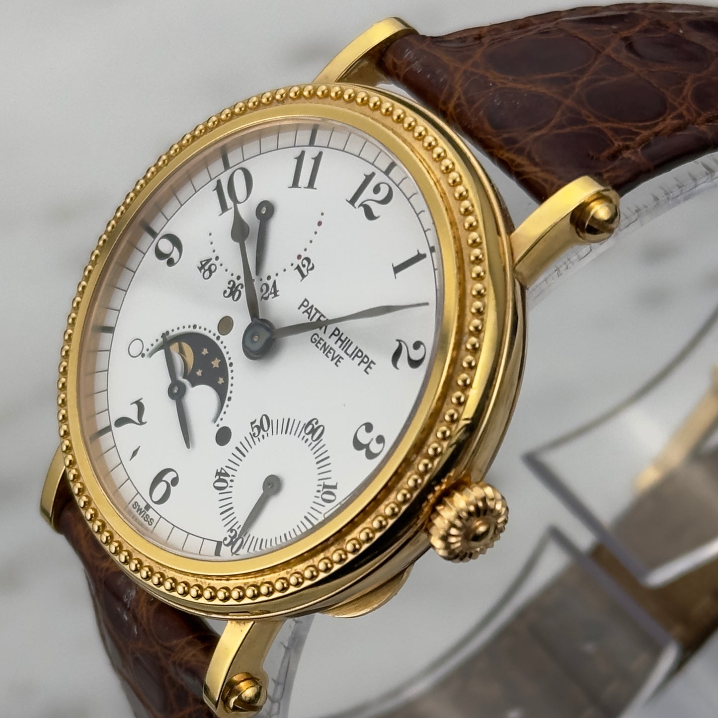 Mid/Late 90's Patek Philippe Moonphase Officer's Watch | 5015J