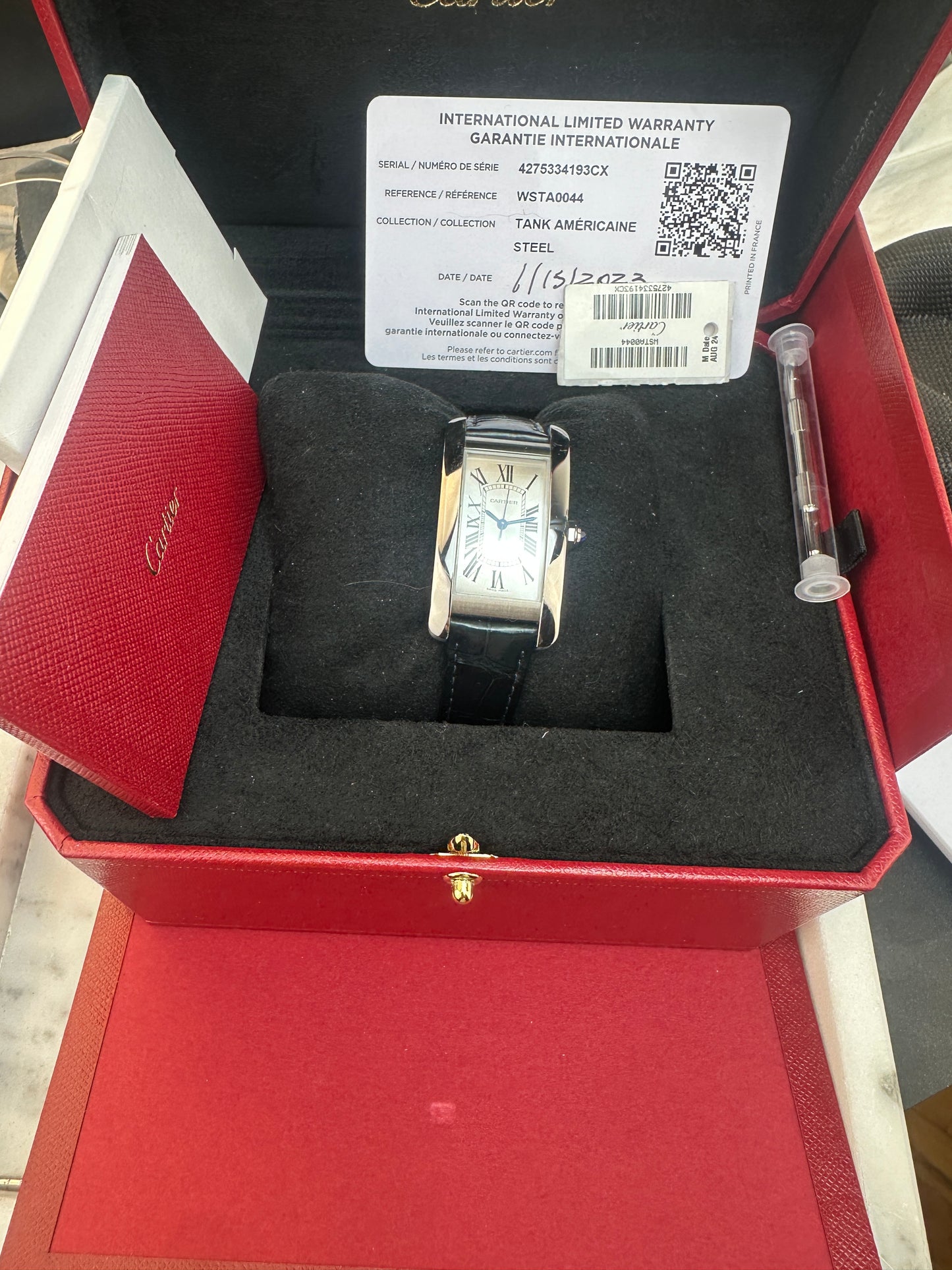 2023 Cartier Tank Américaine Medium Steel WSTA0044 | Full Set