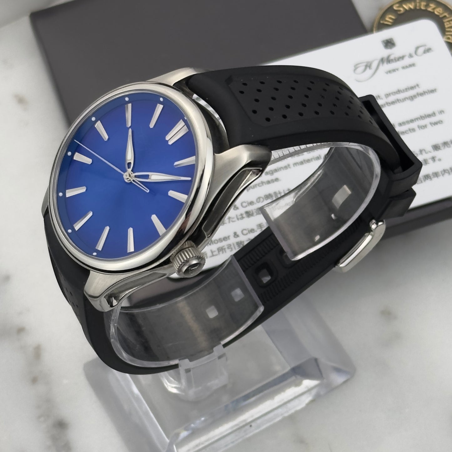 2024 H. Moser & Cie Pioneer 40 Arctic Blue | 3200-1217 | Full Set