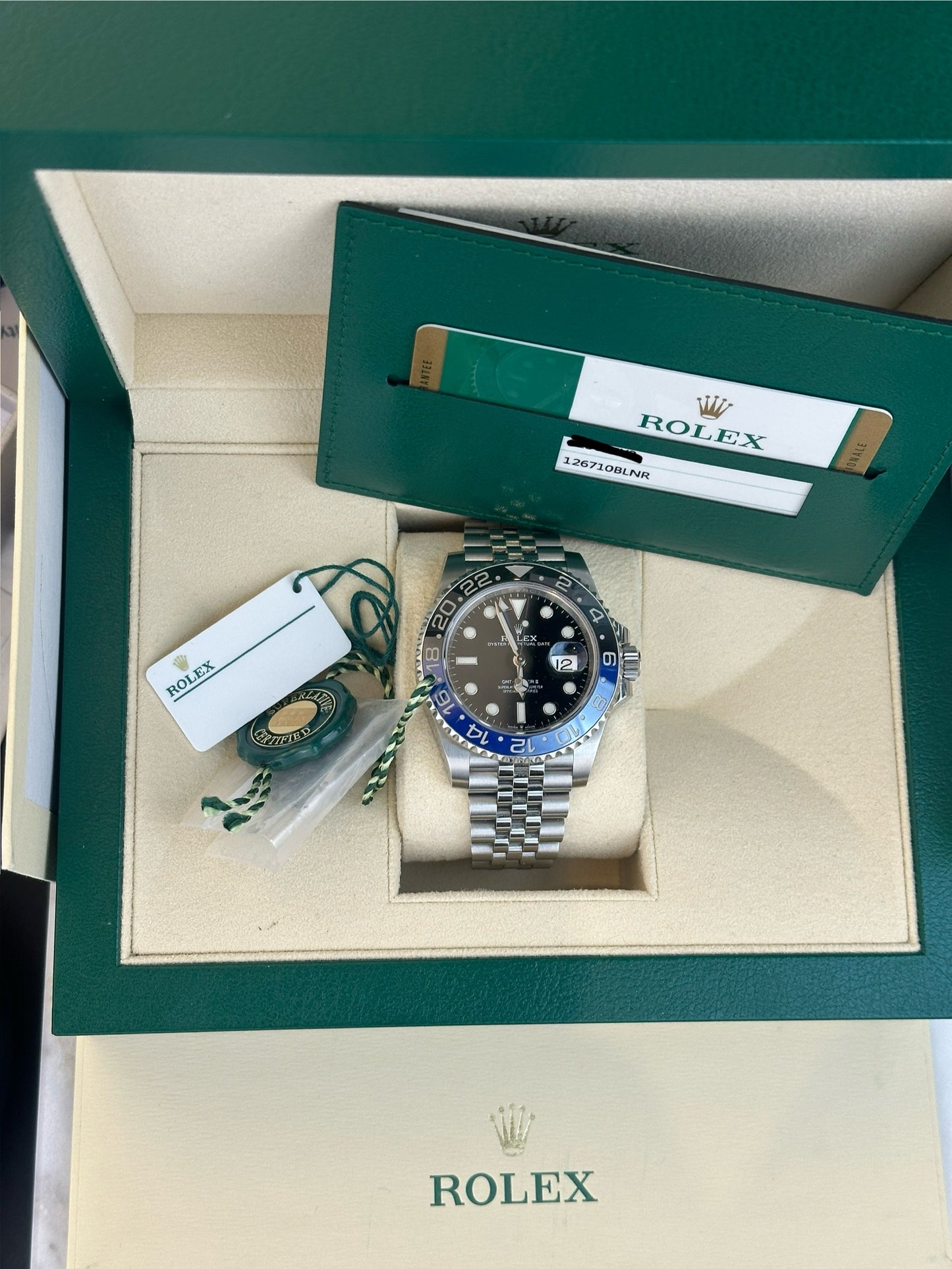 Rolex GMT Master II "Batgirl" 126710BLNR | Full set | Open date