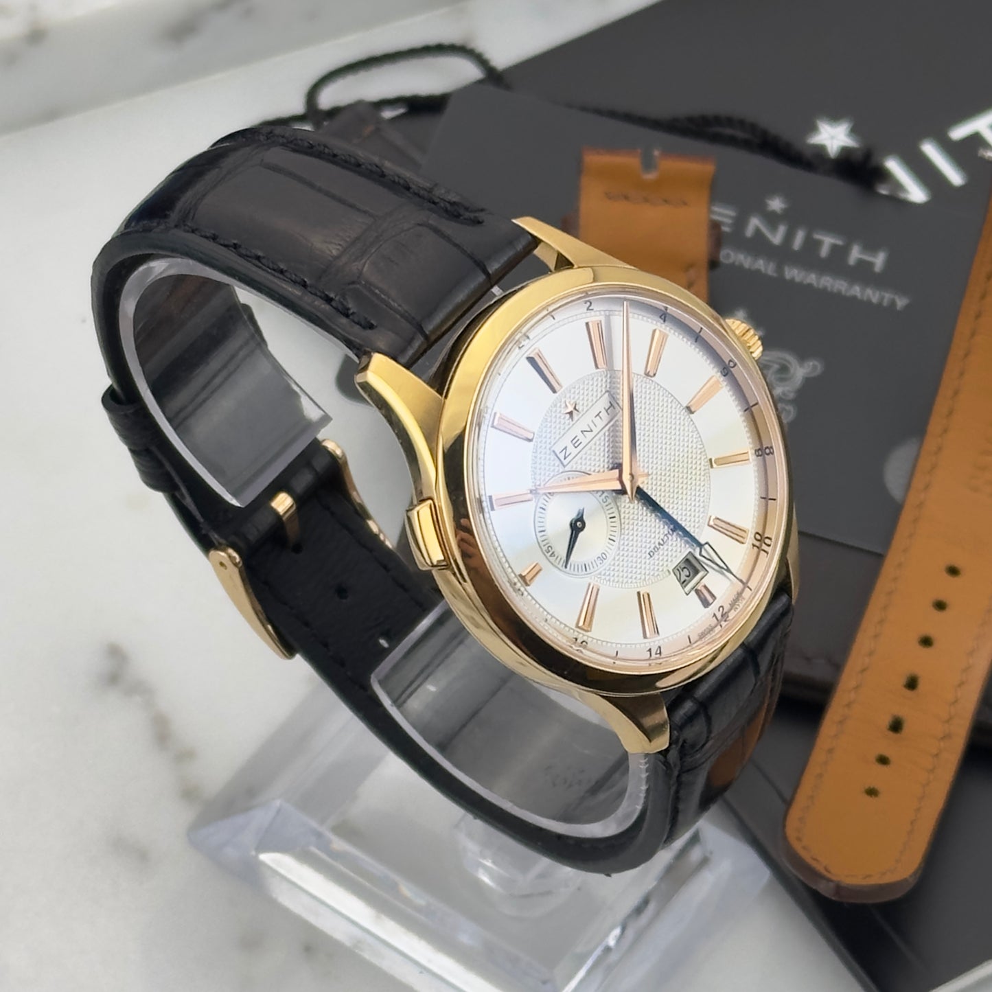Zenith Captain Dual Time Rose Gold | 18.2130.682/02.C498 | Full Set