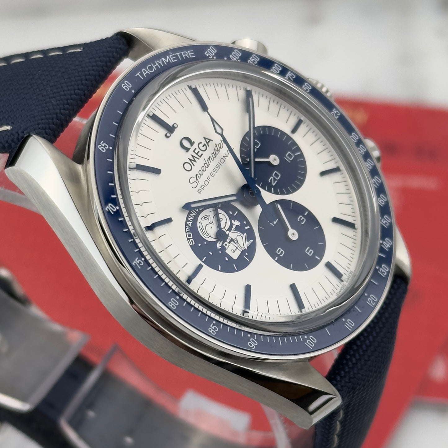2021 Omega Speedmaster "Silver Snoopy Award" 50th Anniversary | 310.32.42.50.02.001 | Full Set