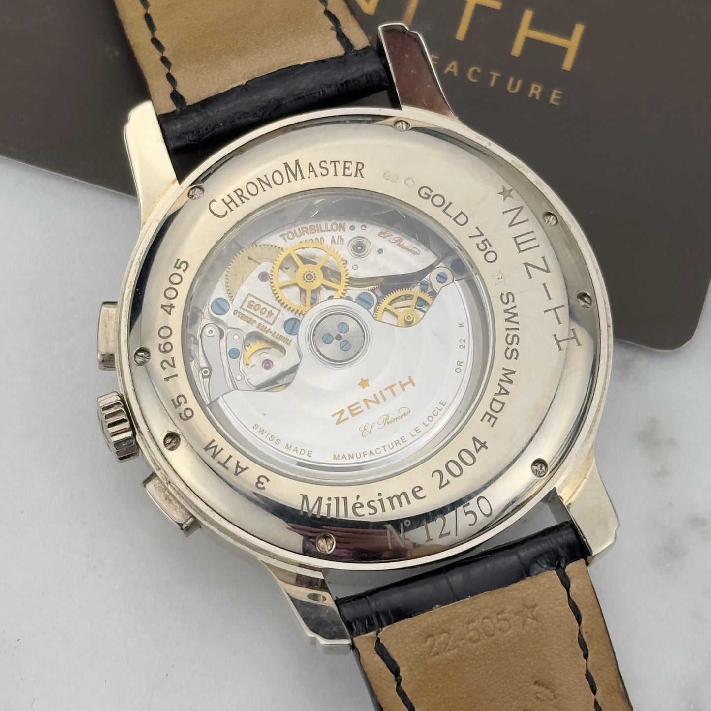 2006 Zenith El Primero Chronomaster Tourbillon White Gold | 65.1260.4005/21.C505 | Full Set