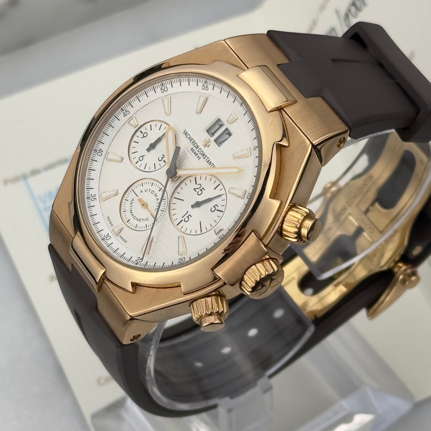 2013 Vacheron Constantin Overseas Chronograph Rose Gold | 49150/000R-9454 | Papers