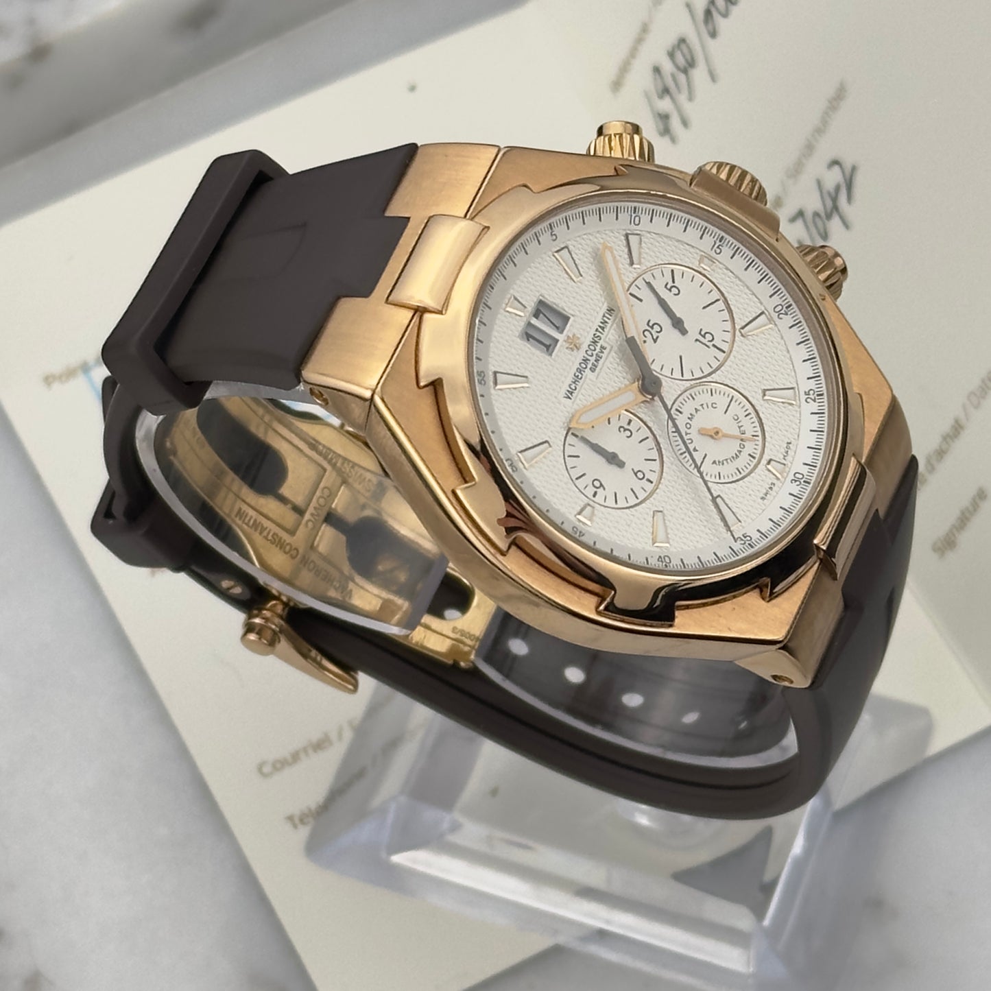 2013 Vacheron Constantin Overseas Chronograph Rose Gold | 49150/000R-9454 | Papers