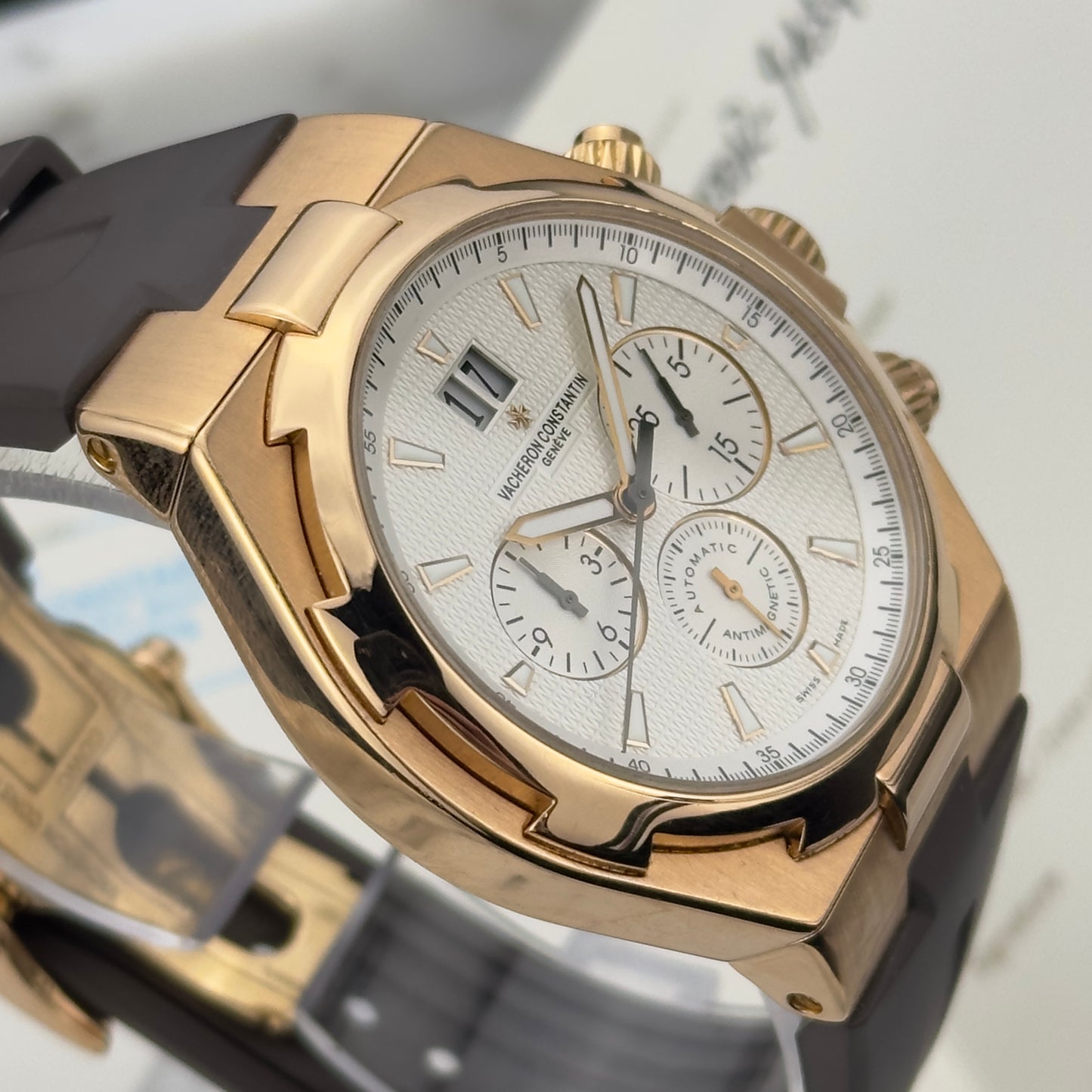 2013 Vacheron Constantin Overseas Chronograph Rose Gold | 49150/000R-9454 | Papers