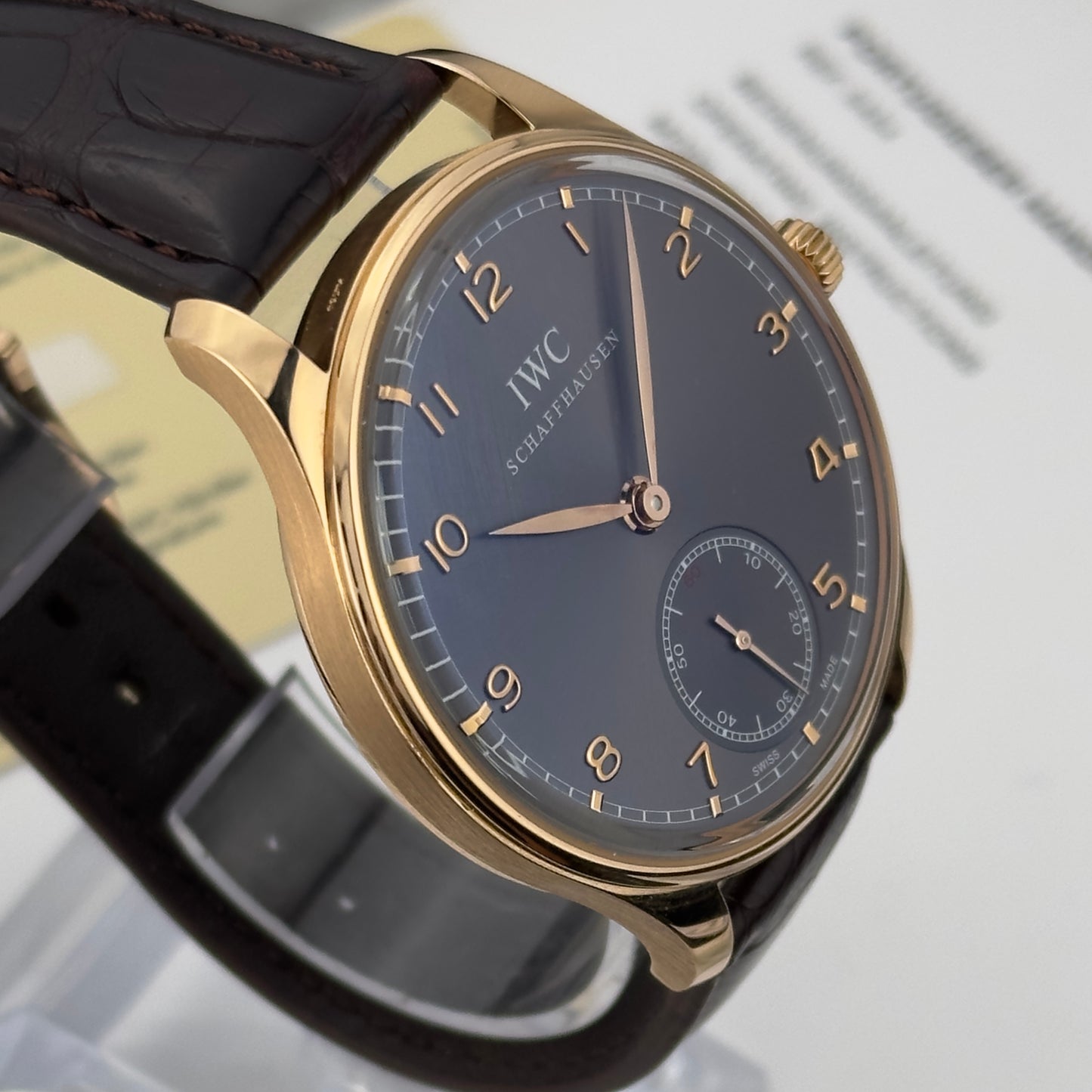 IWC Portugieser Hand Wound Rose Gold | IW545406 | Full set
