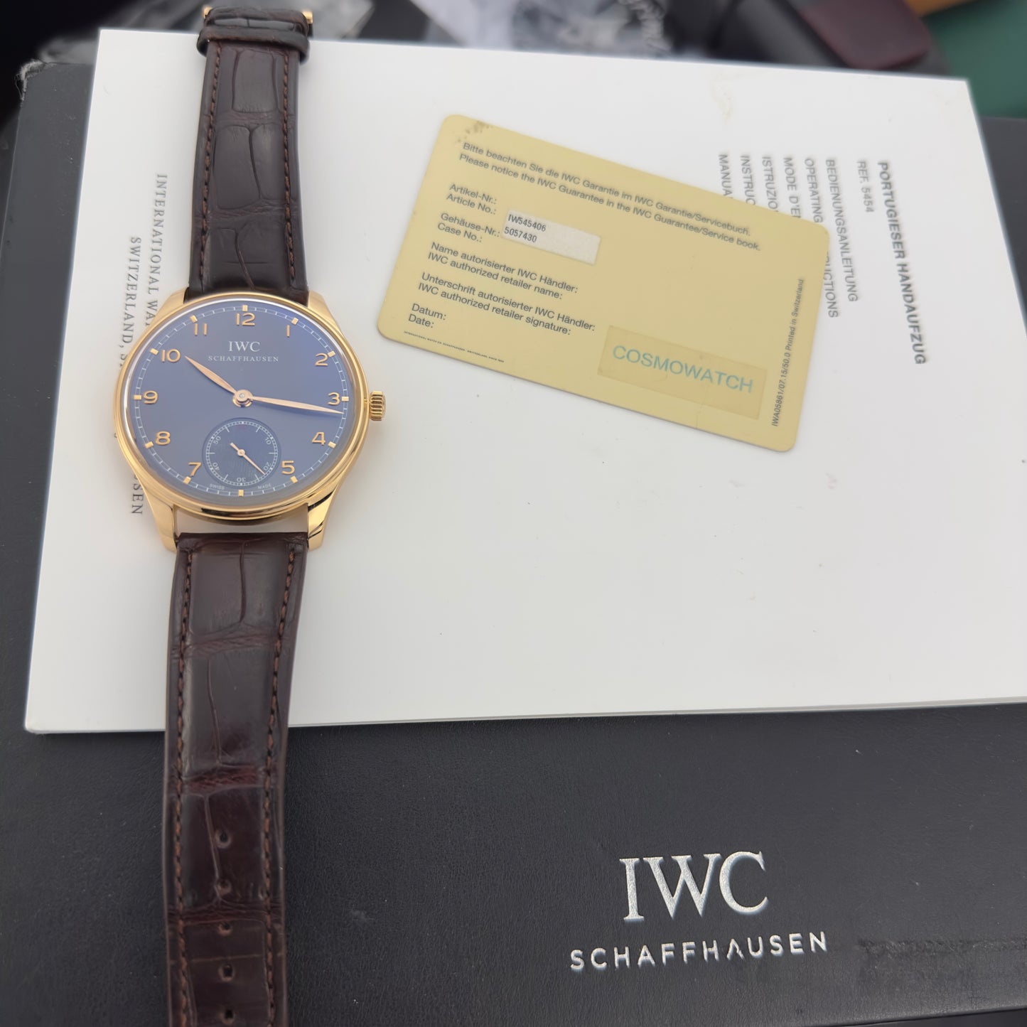 IWC Portugieser Hand Wound Rose Gold | IW545406 | Full set
