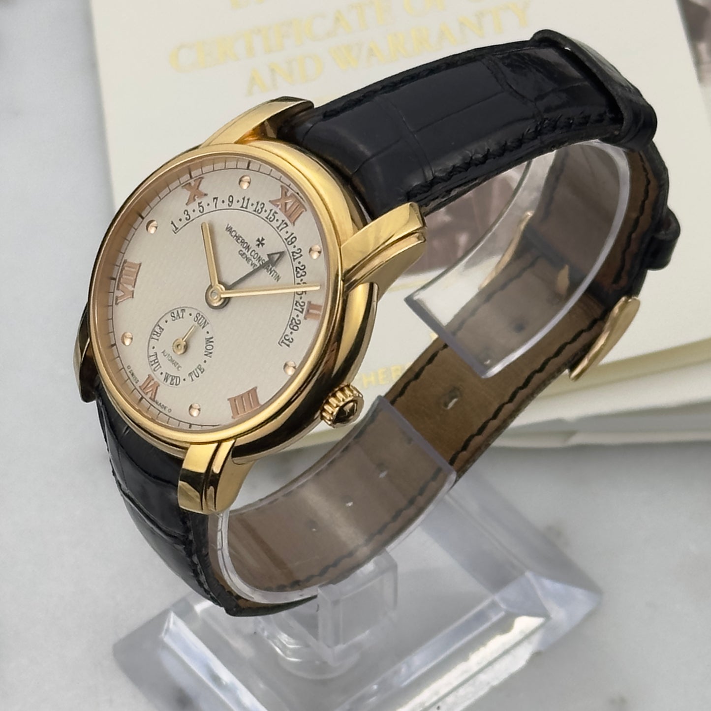 2000's Vacheron Constantin Patrimony 31 Day Retrograde Rose Gold | 47245/000R-8775 | Papers