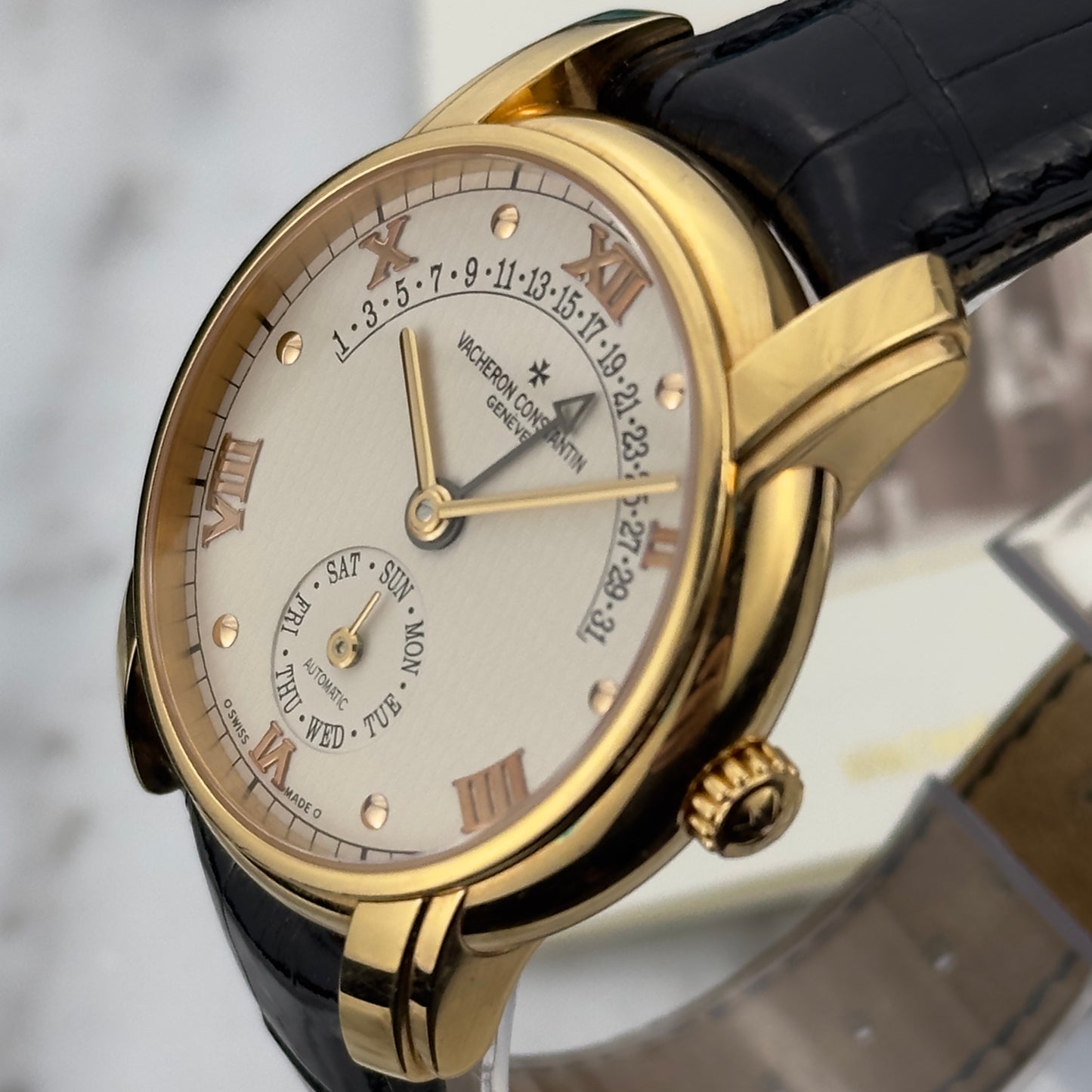 2000's Vacheron Constantin Patrimony 31 Day Retrograde Rose Gold | 47245/000R-8775 | Papers