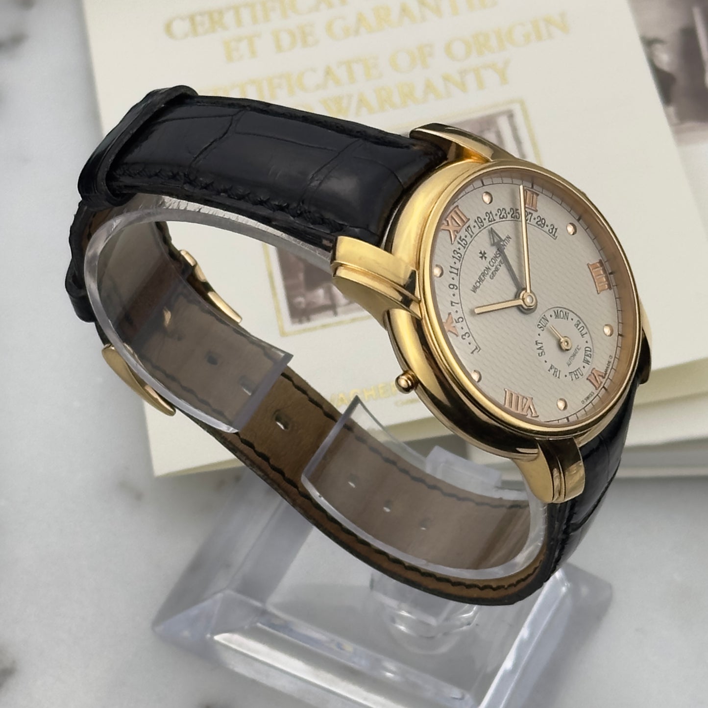 2000's Vacheron Constantin Patrimony 31 Day Retrograde Rose Gold | 47245/000R-8775 | Papers