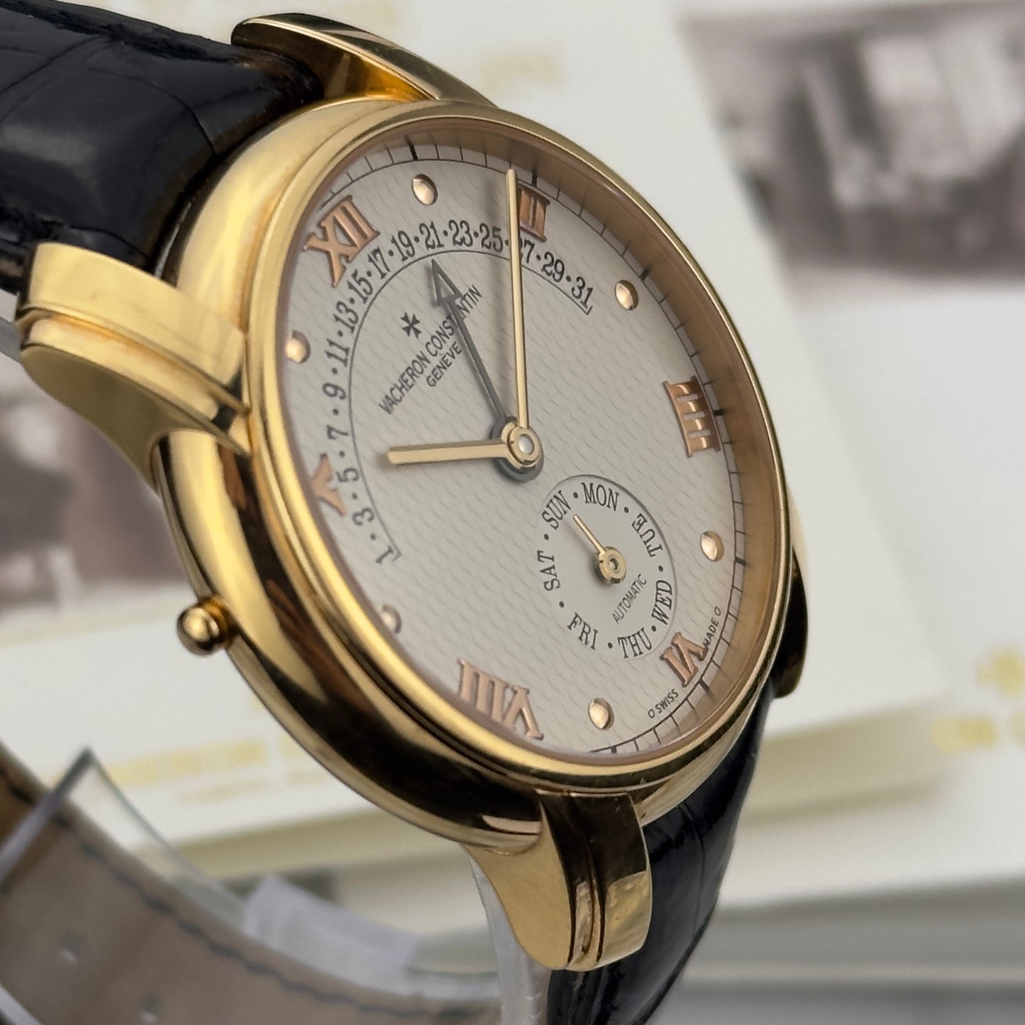 2000's Vacheron Constantin Patrimony 31 Day Retrograde Rose Gold | 47245/000R-8775 | Papers