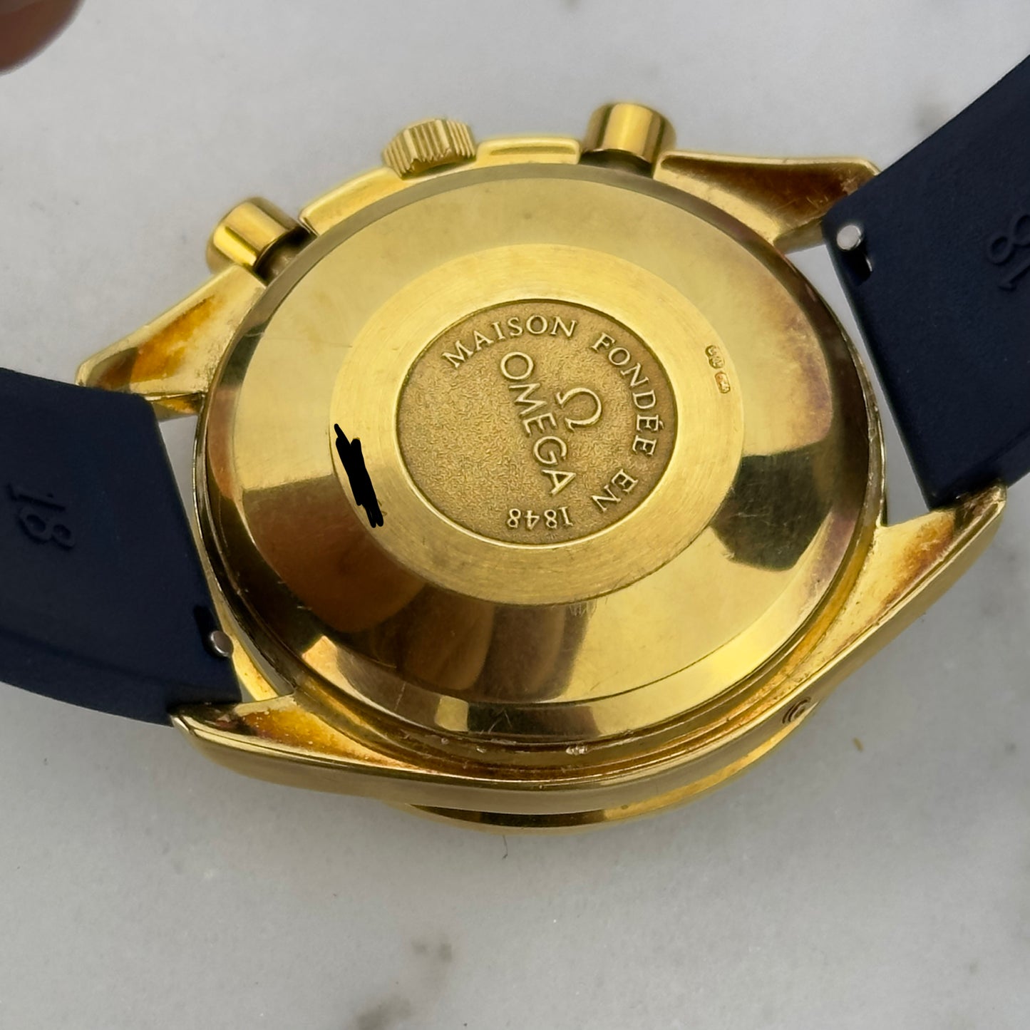 Early 90's Omega Triple Calendar Chronograph Yellow Gold | 175.0034