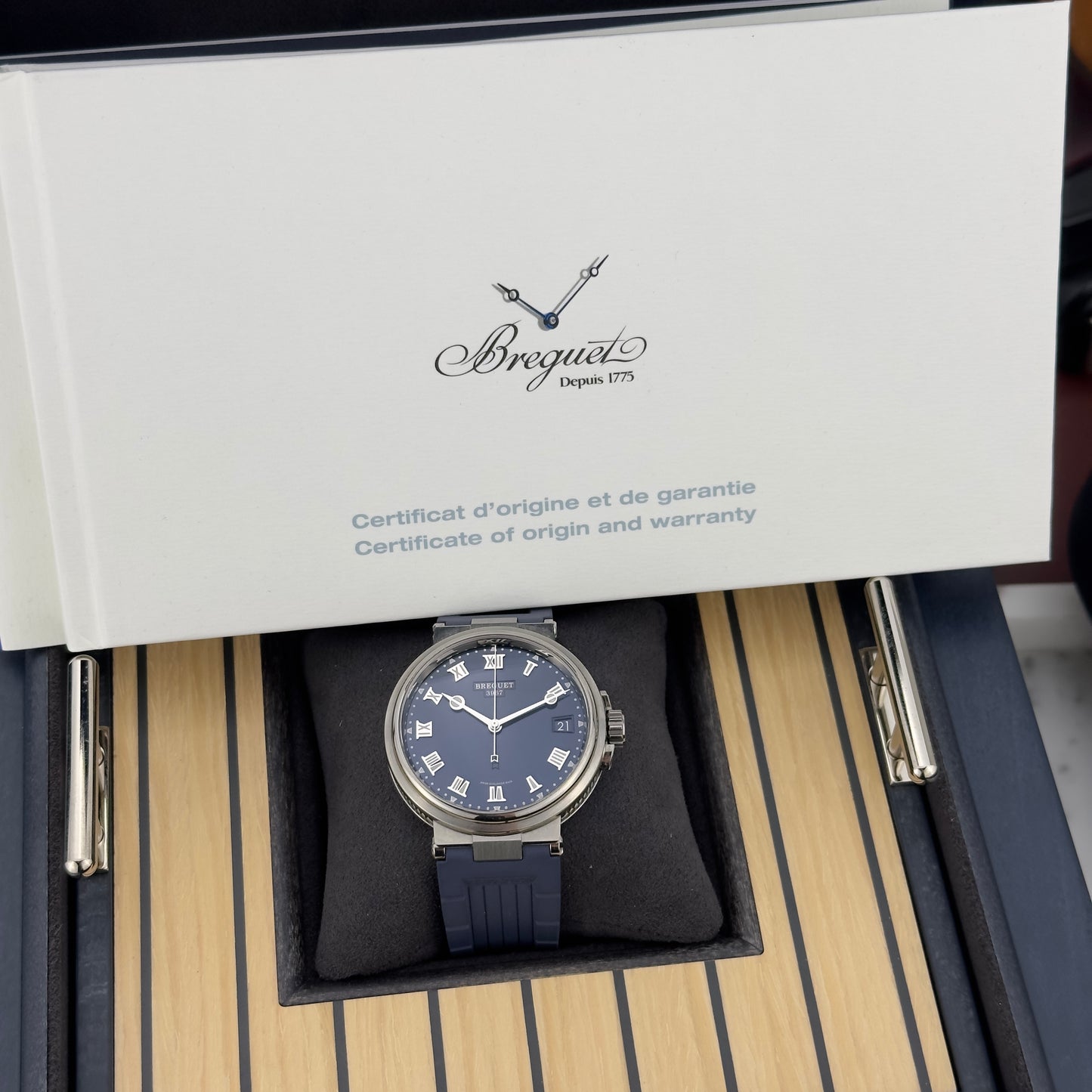 2024 Breguet Marine 5517 Blue | 5517TI | Full Set