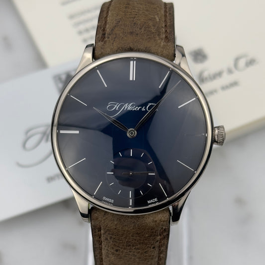 2017 H. Moser & Cie Venturer Small Seconds White Gold | 2327-0202 | Full Set