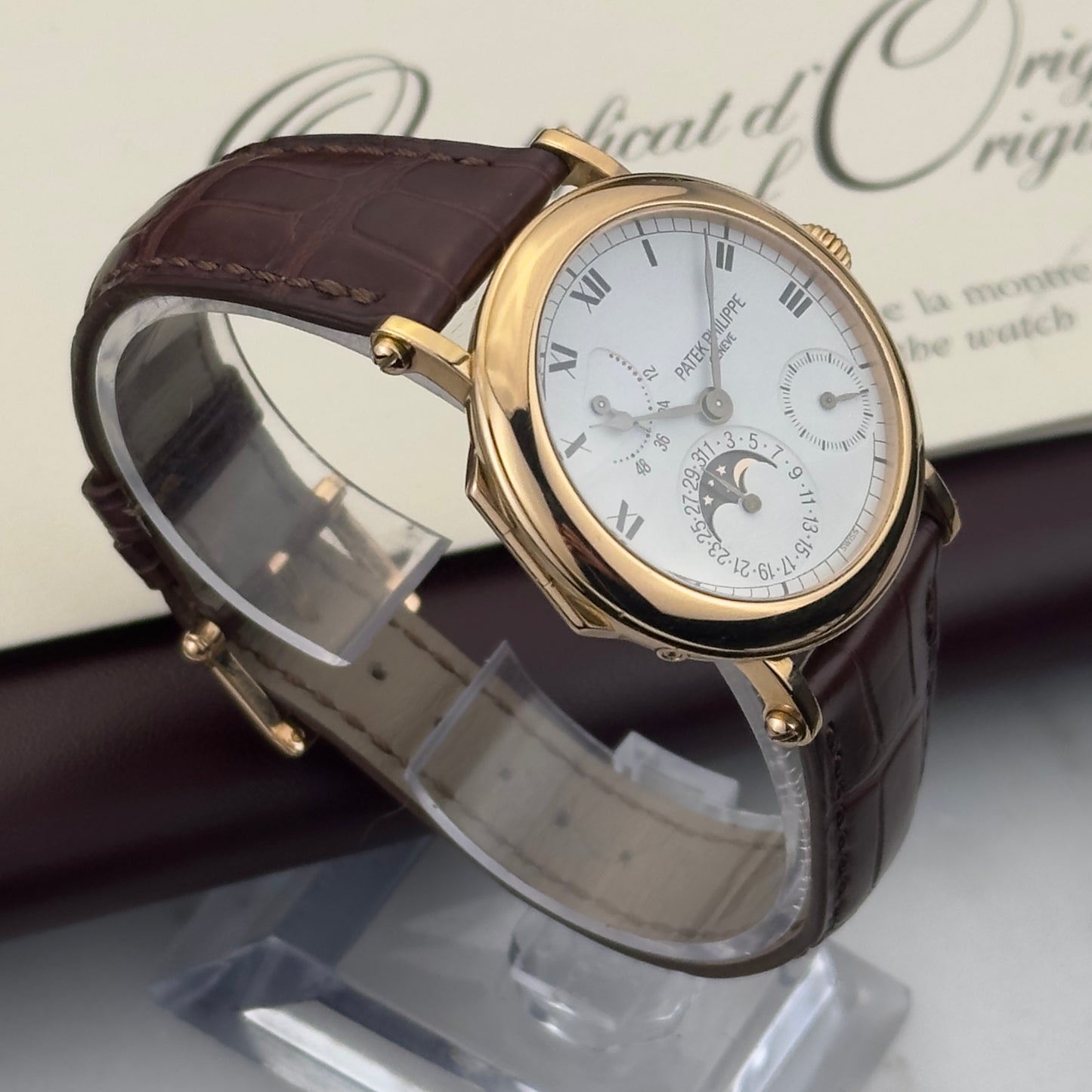 2001 Patek Philippe Power Reserve Moonphase Officer's Watch | 5054R | Full Set