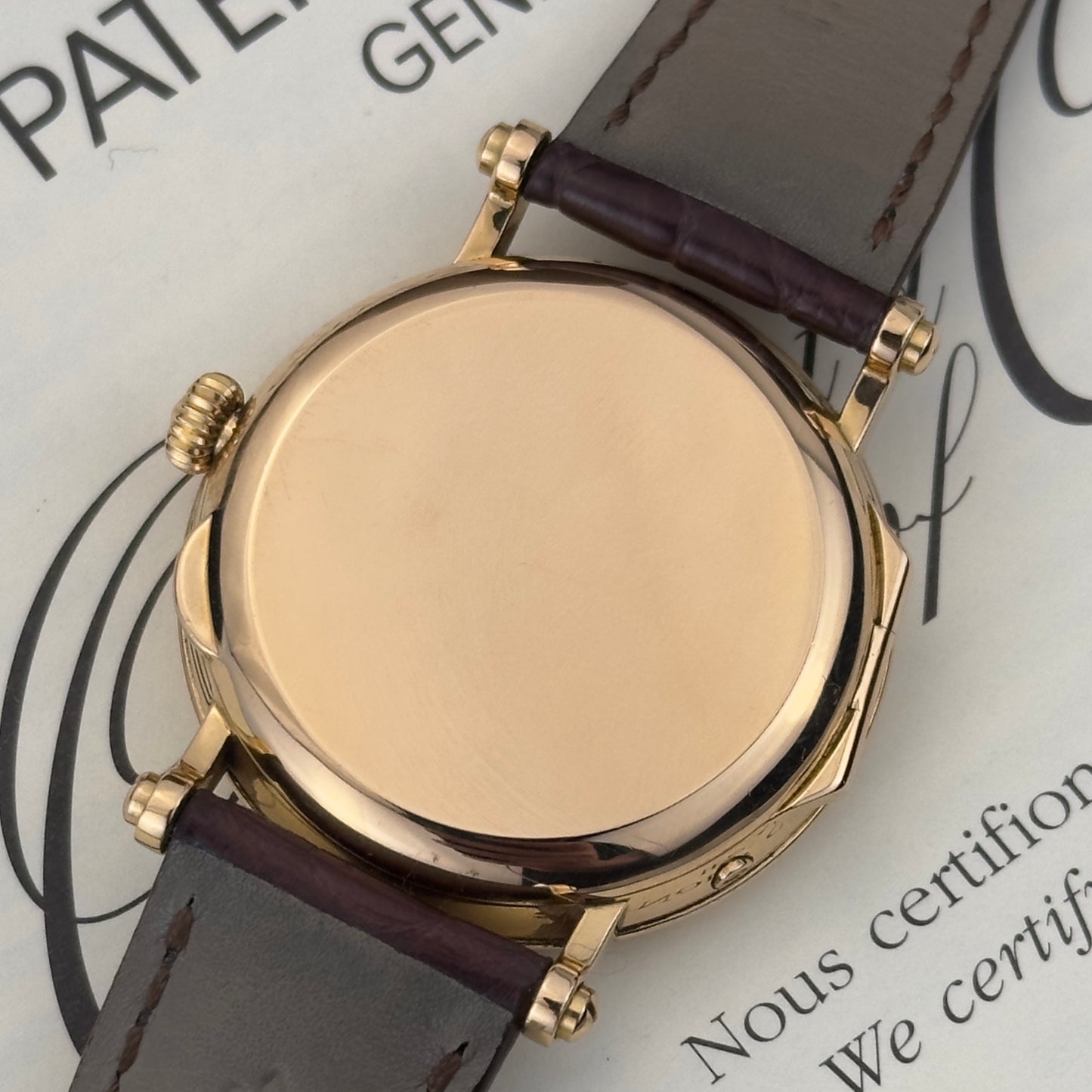 2001 Patek Philippe Power Reserve Moonphase Officer's Watch | 5054R | Full Set